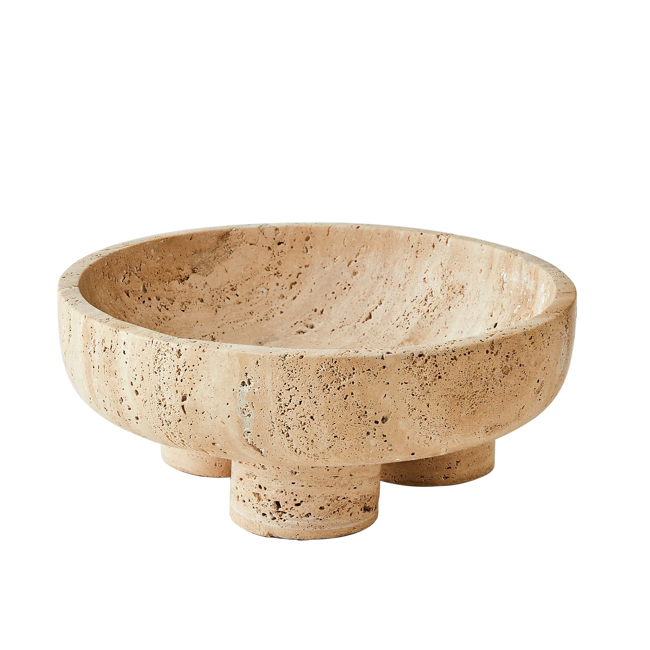 Global Views Priory Bowl Travertine - Image 18