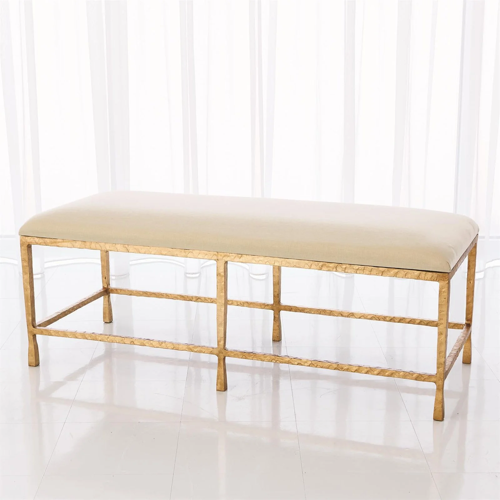 Global Views Quad Pod Bench with Muslin Cushion - Image 2