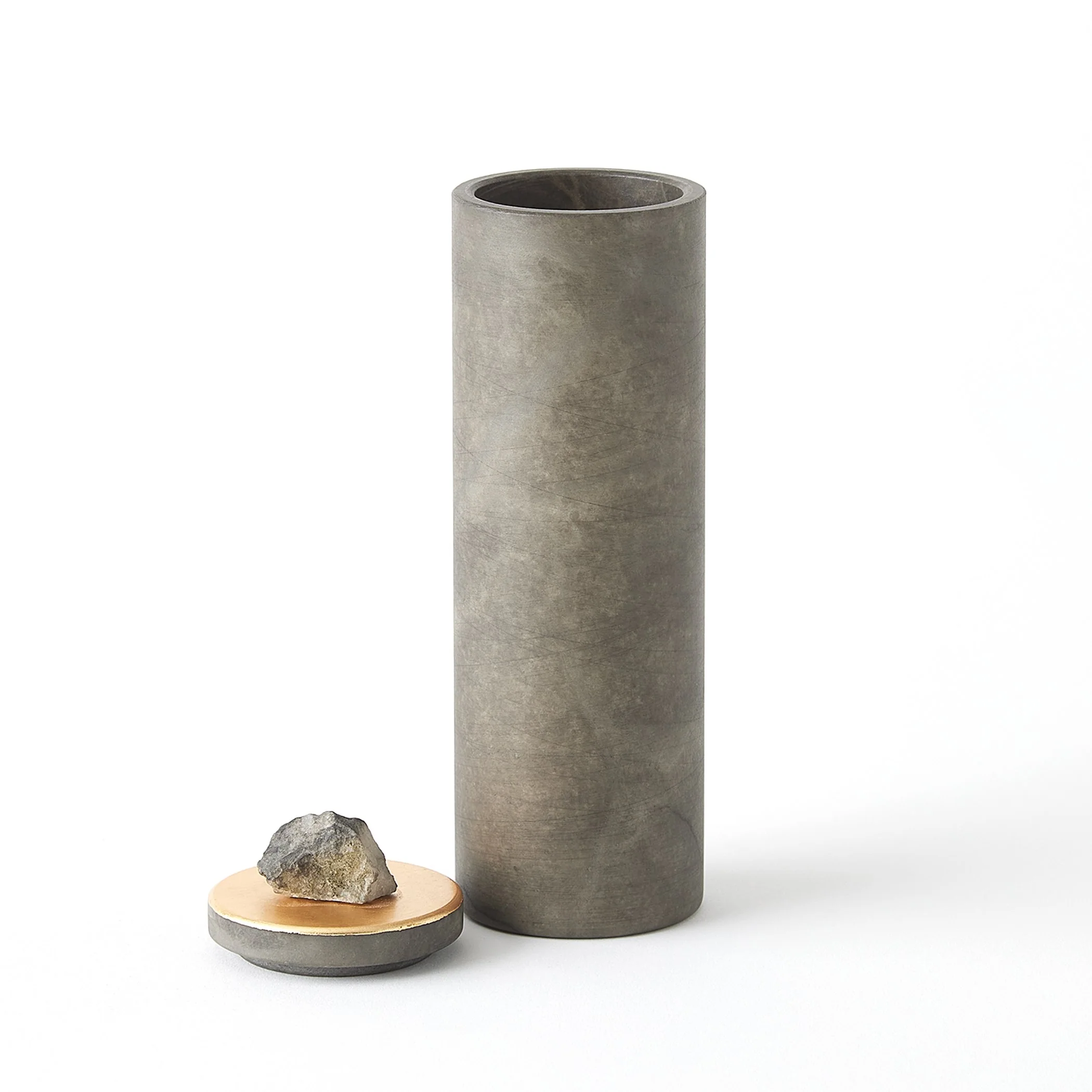 Global Views Quarry Jar Grey/Gold Leaf - Image 14