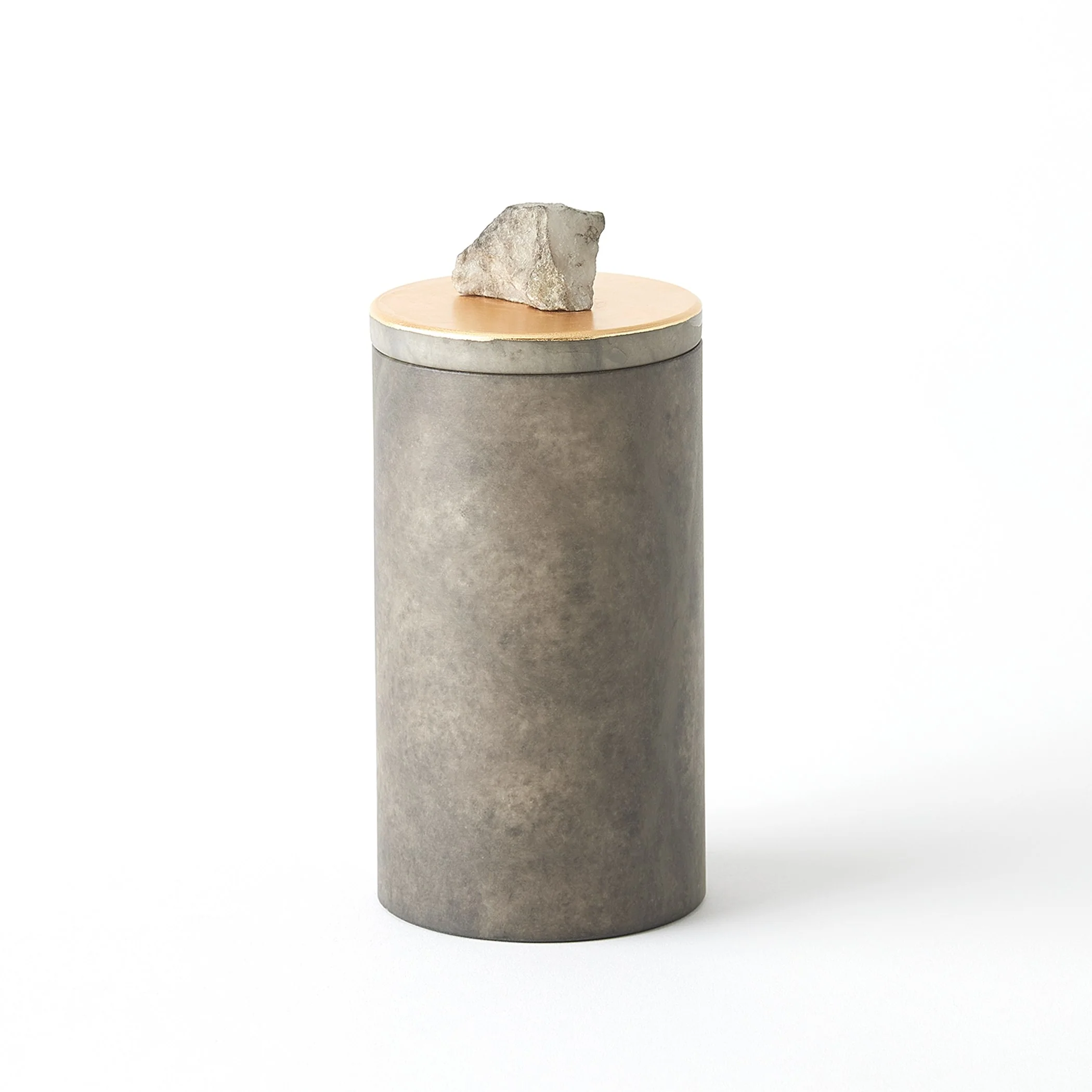 Global Views Quarry Jar Grey/Gold Leaf - Image 9