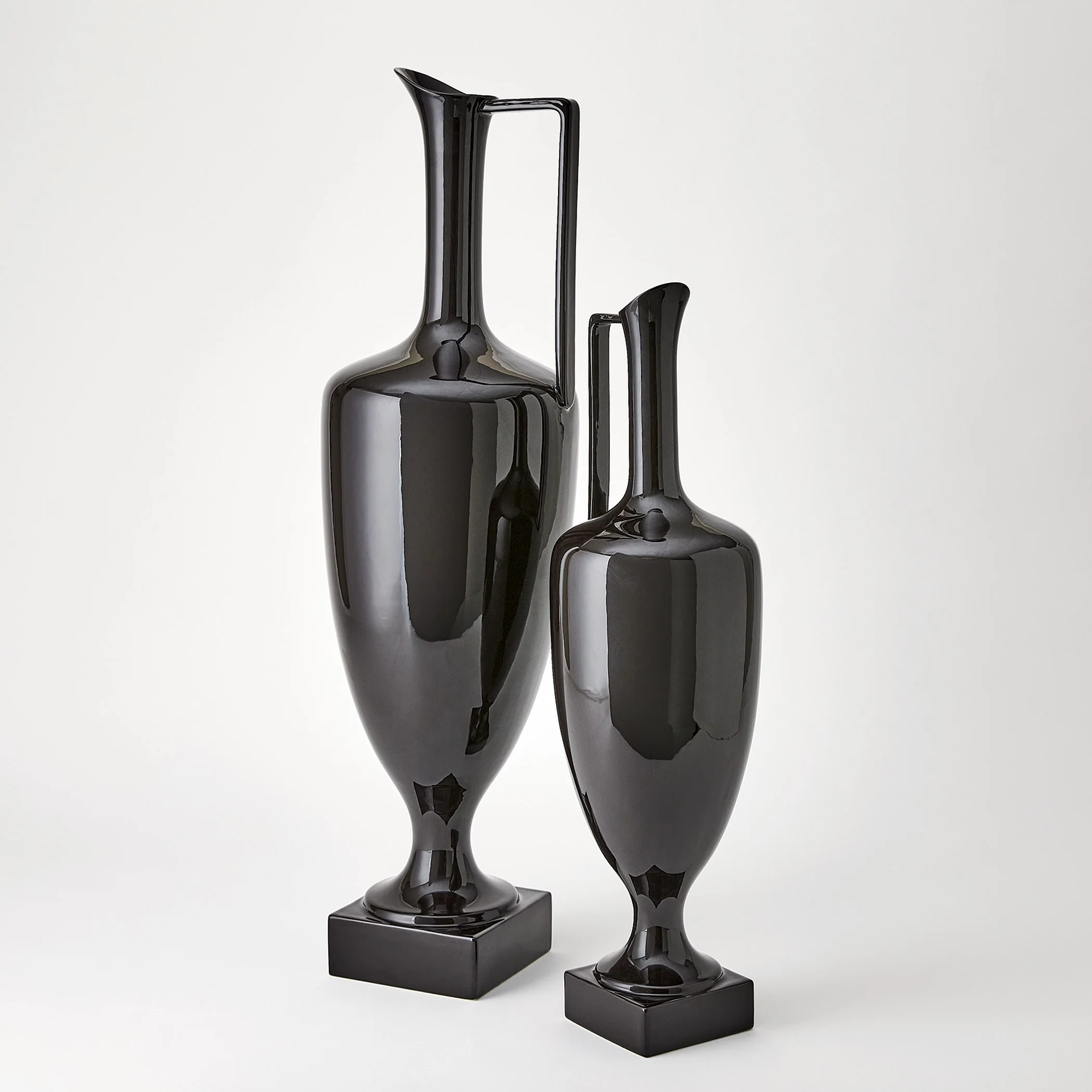 Global Views Quiet Curve Urn Black - Image 2