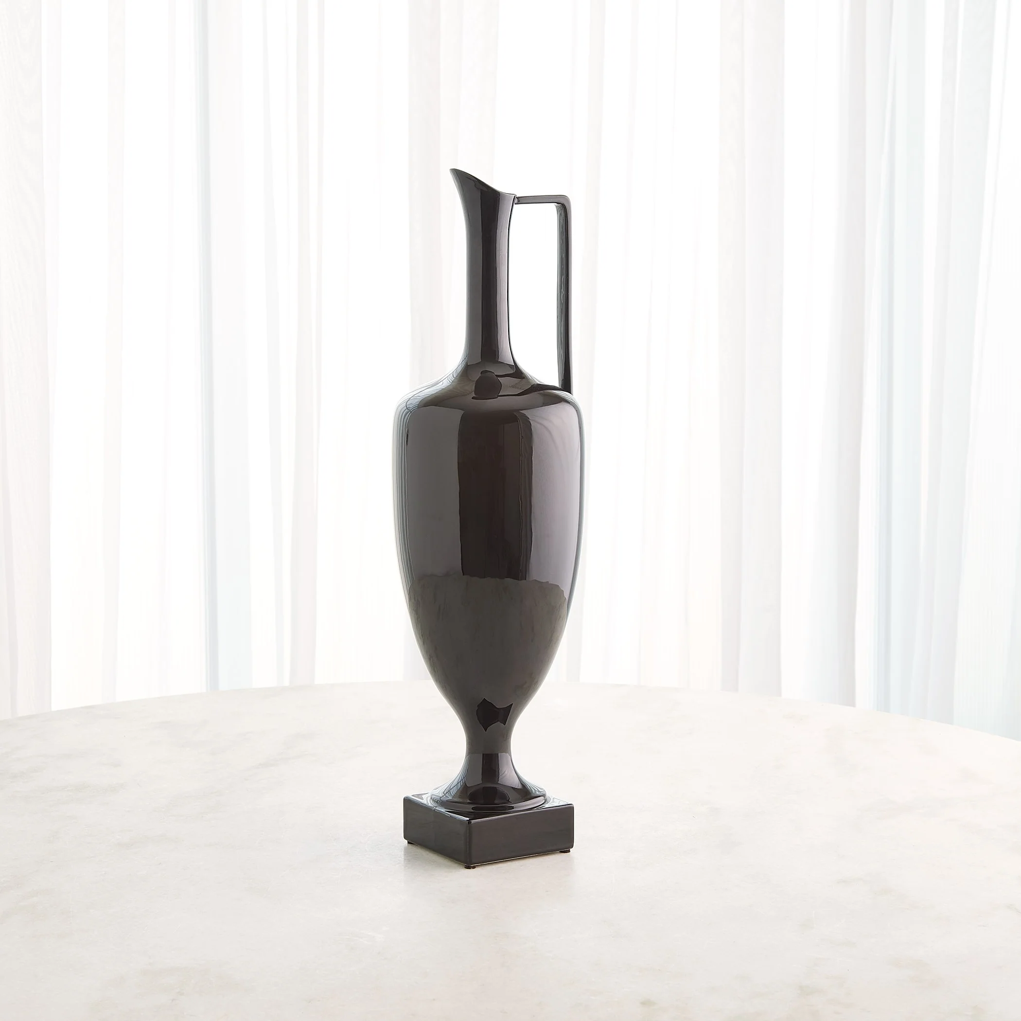 Global Views Quiet Curve Urn Black - Image 3