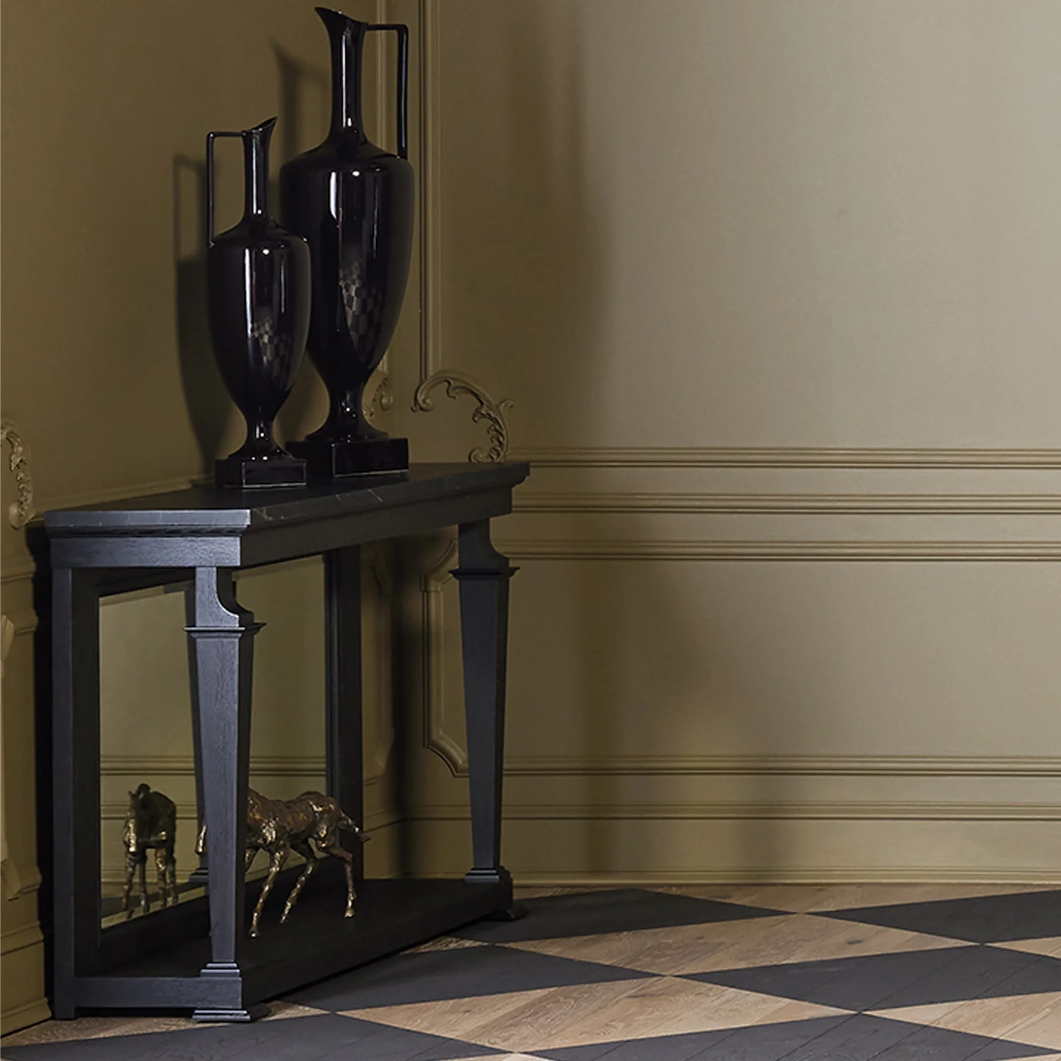 Global Views Quiet Curve Urn Black - Image 5