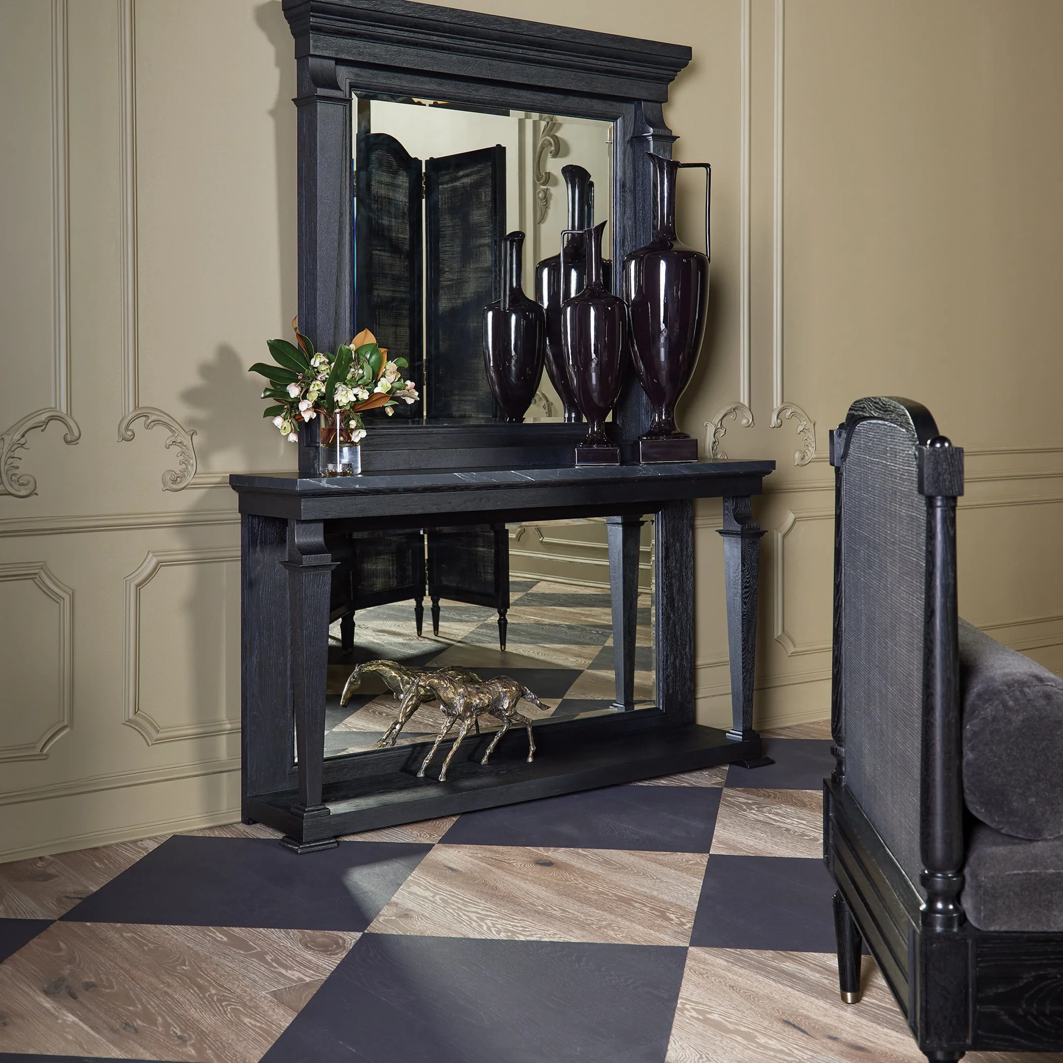 Global Views Quiet Curve Urn Black - Image 6