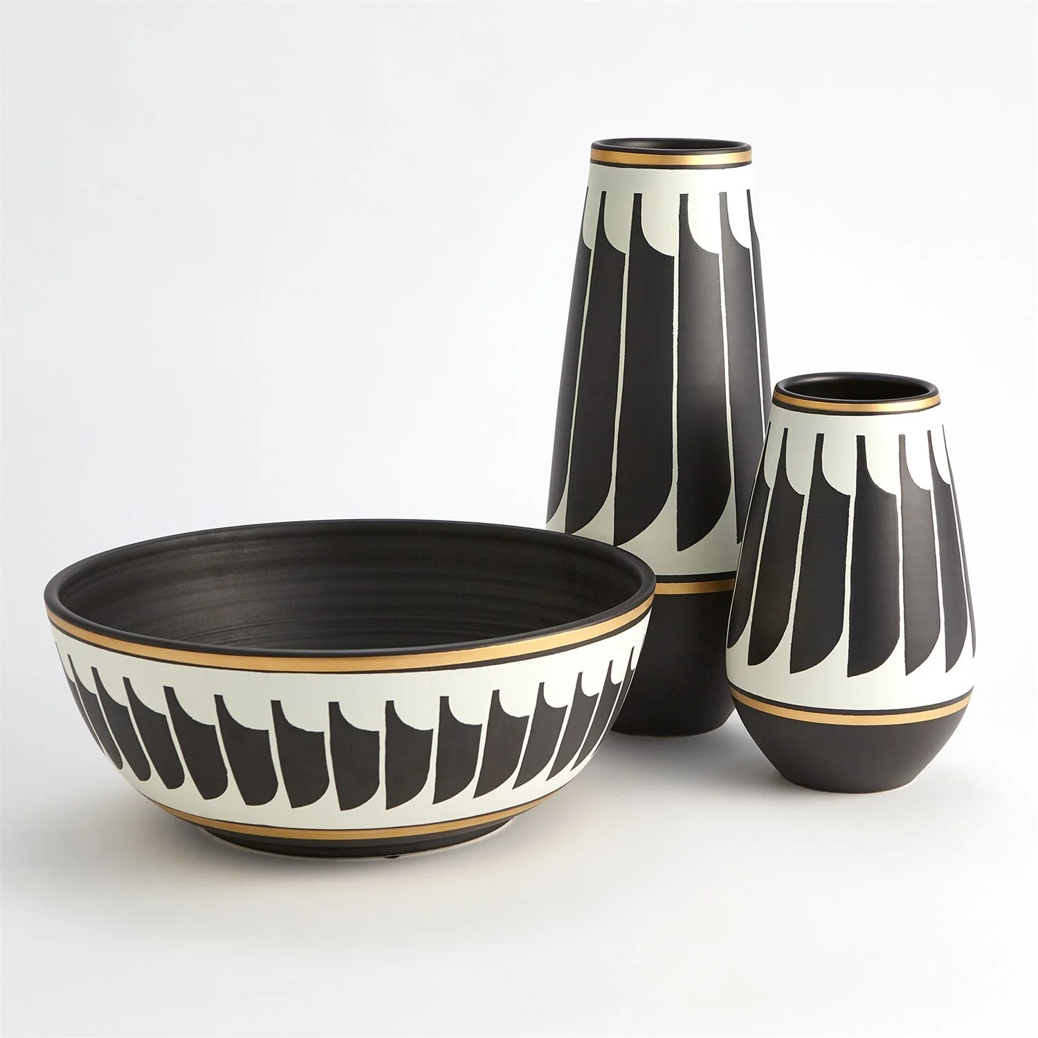 Global Views Quill Vases & Bowl - Image 4