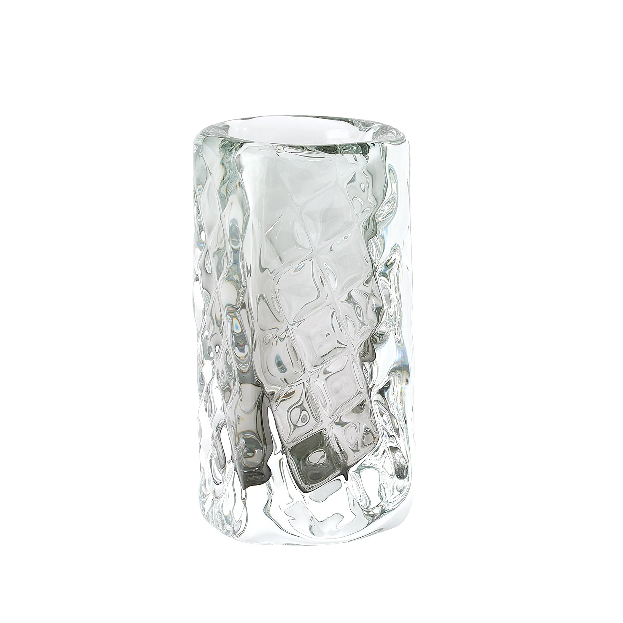 Global Views Quilted Vase-Grey-Tall - Image 5