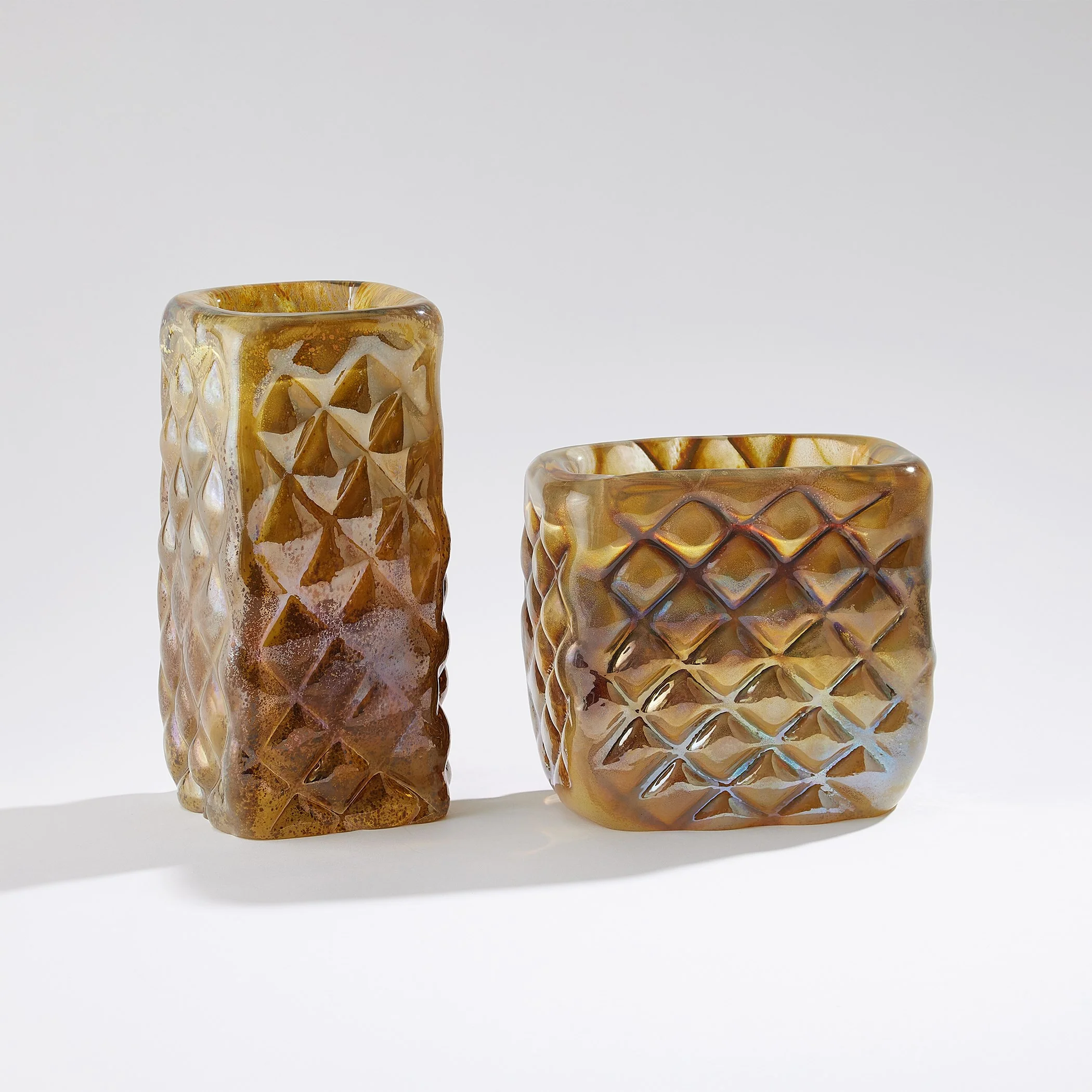 Global Views Quilted Vase-Iris Gelp-Tall - Image 2