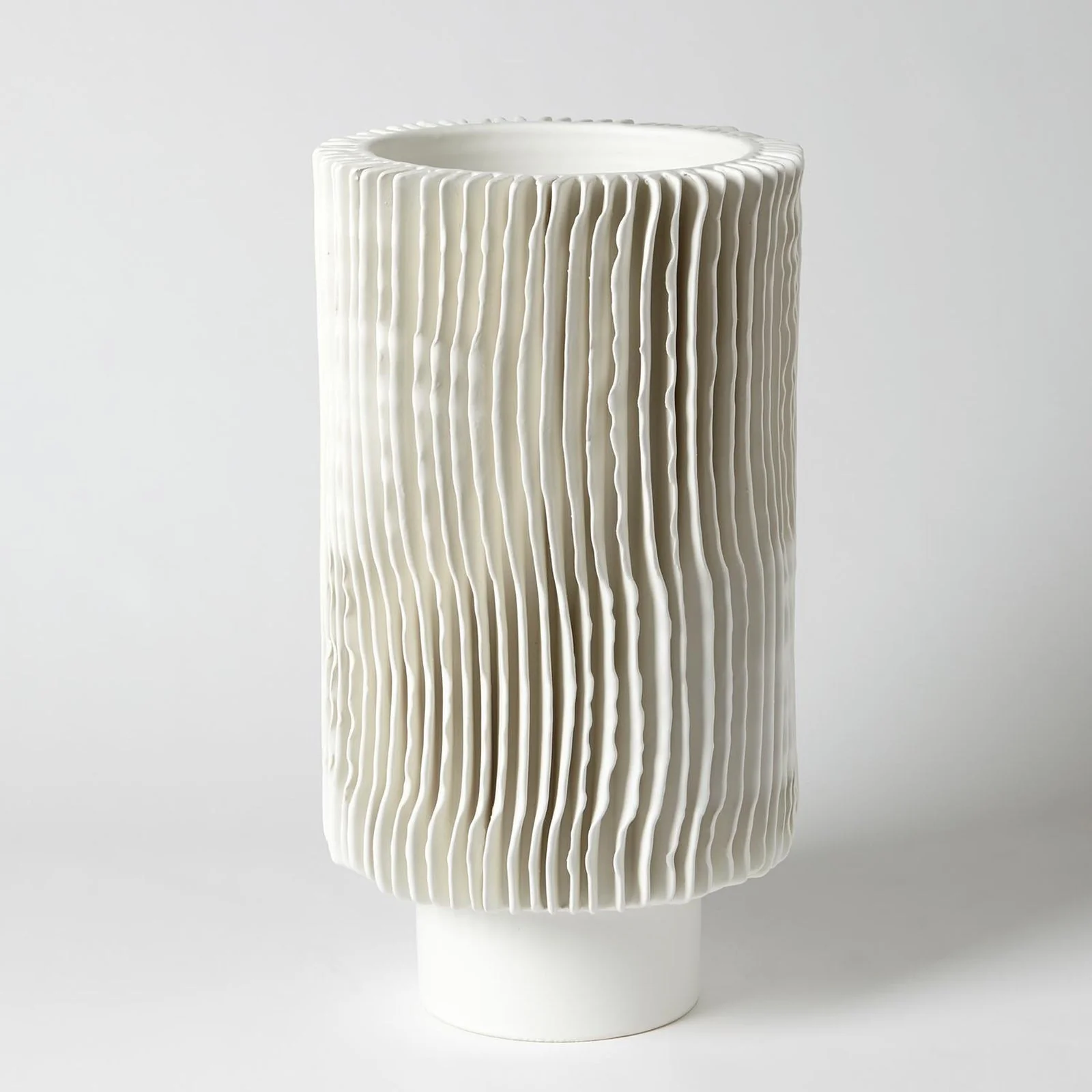 Global Views Radiator Vase Matte White - Image 3
