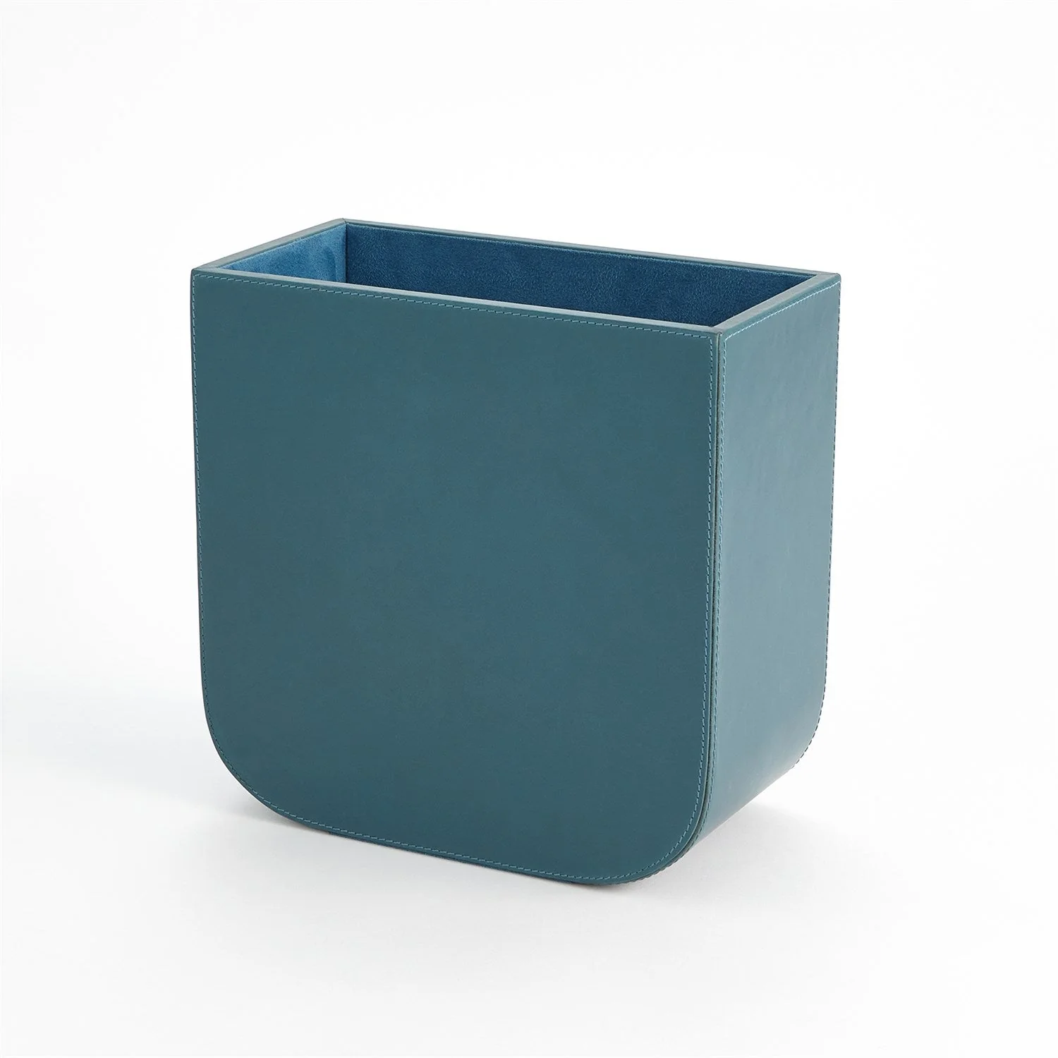 Global Views Radius Edge Azure Leather Desk Accessories - Image 5