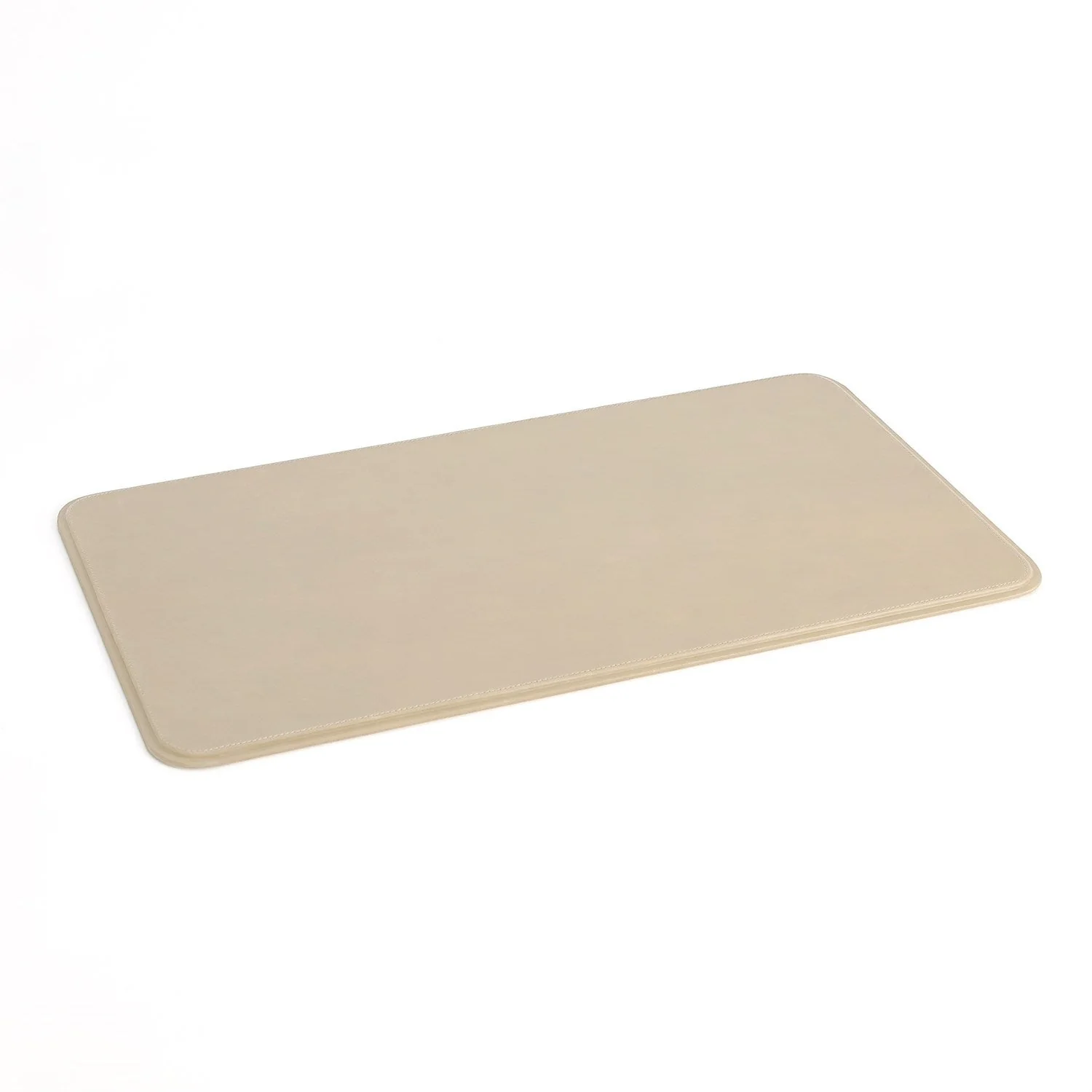 Global Views Radius Edge Leather Desk Accessories - Beige - Image 3