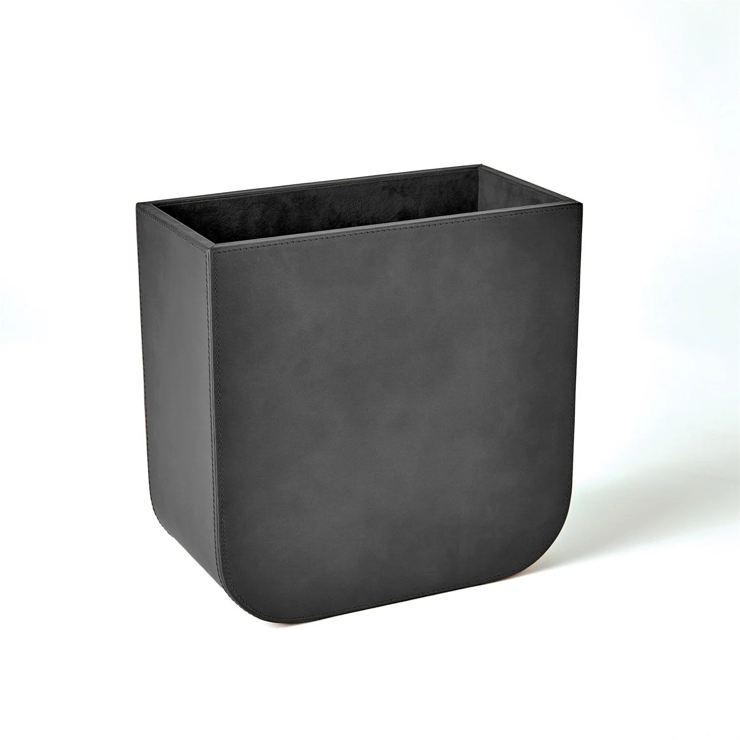 Global Views Radius Edge Leather Desk Accessories - Black - Image 8