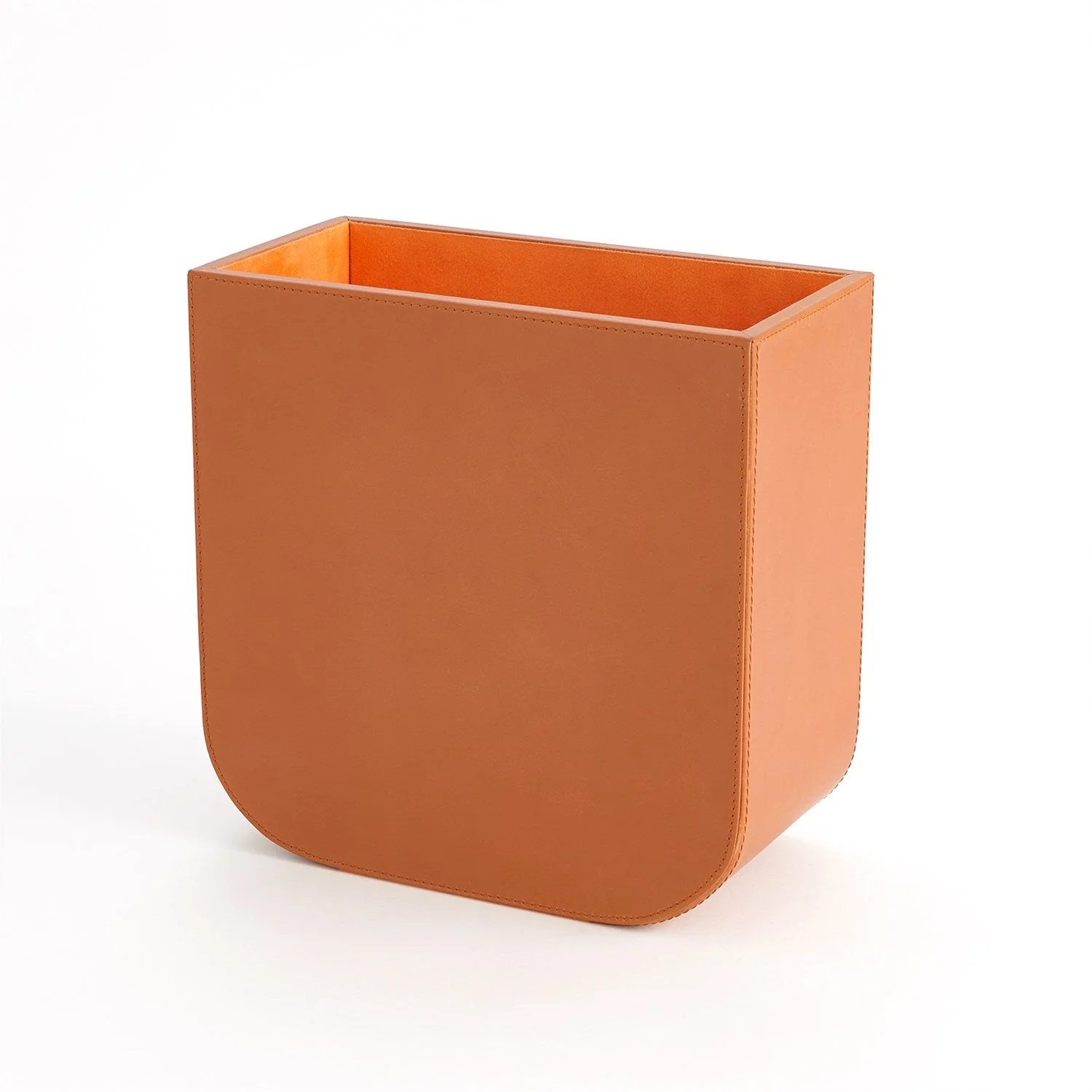 Global Views Radius Edge Leather Desk Accessories - Orange - Image 10