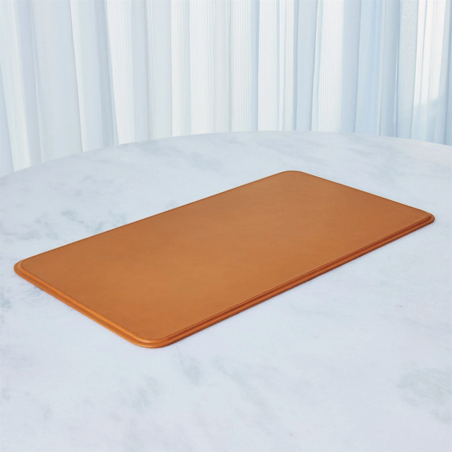 Global Views Radius Edge Leather Desk Accessories - Orange - Image 3