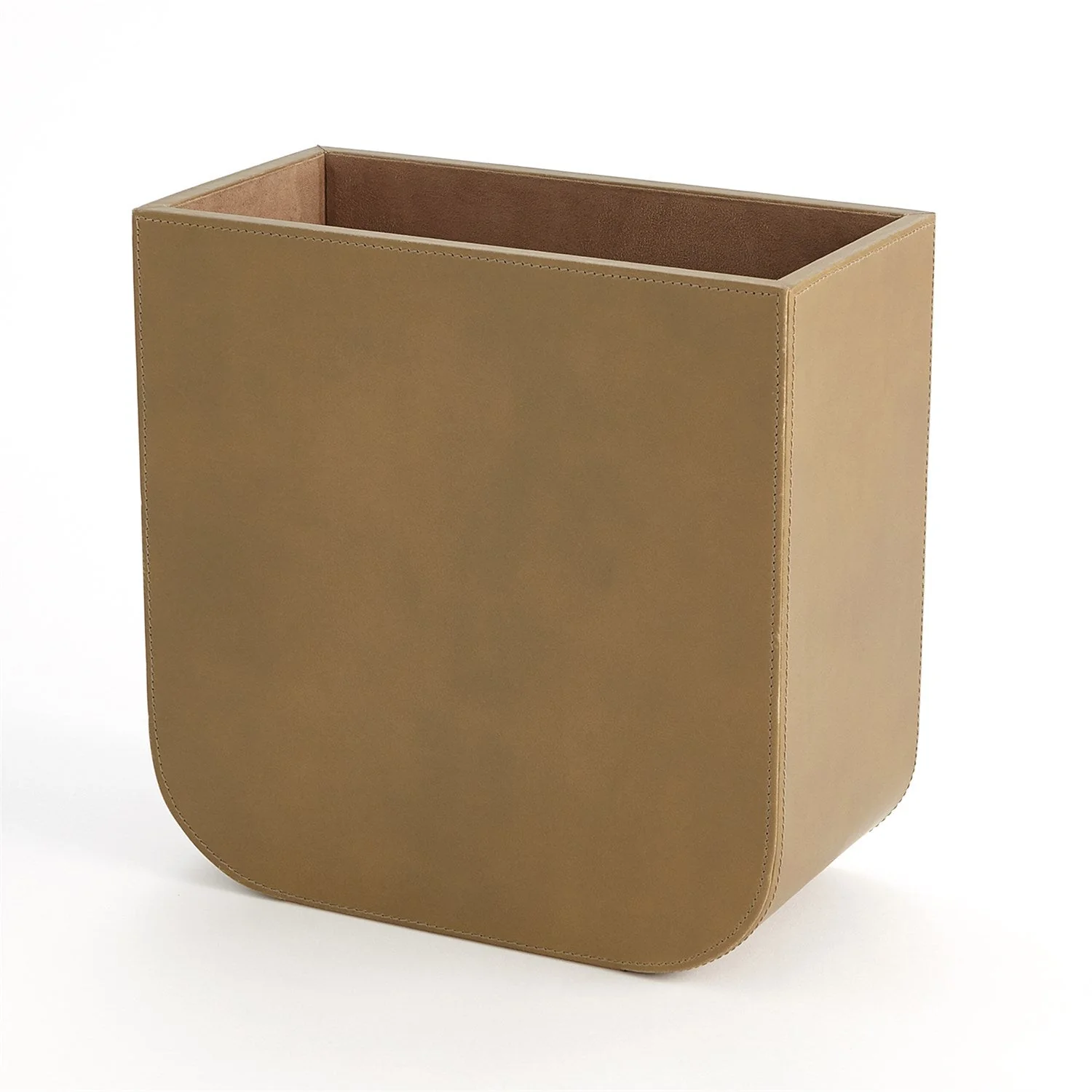 Global Views Radius Edge Leather Desk Accessories - Putty - Image 10