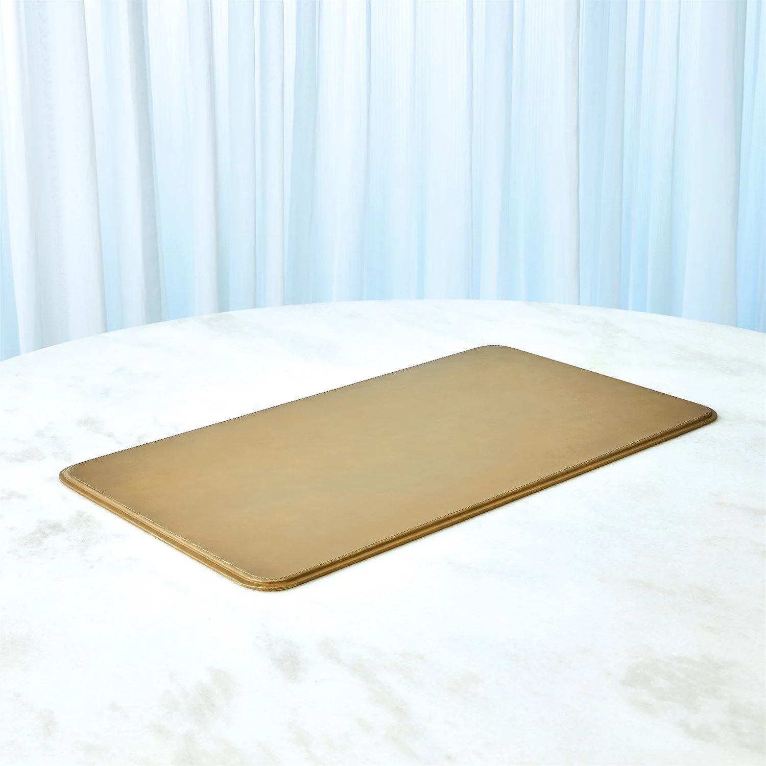 Global Views Radius Edge Leather Desk Accessories - Putty - Image 4