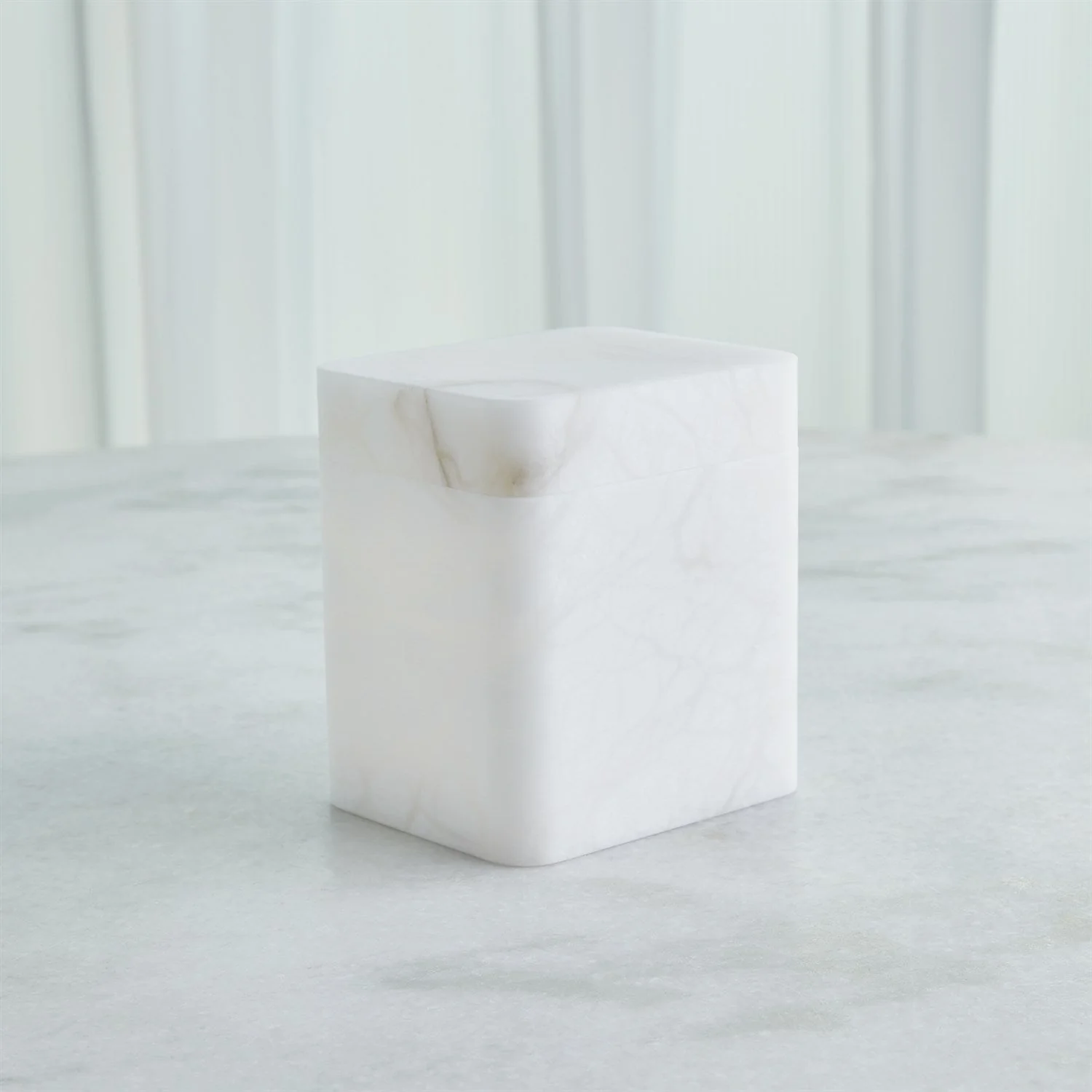 Global Views Raggio Alabaster Box - White - Image 10