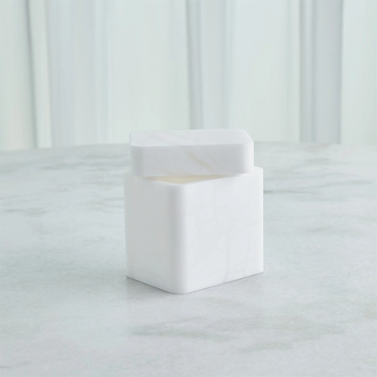 Global Views Raggio Alabaster Box - White - Image 16