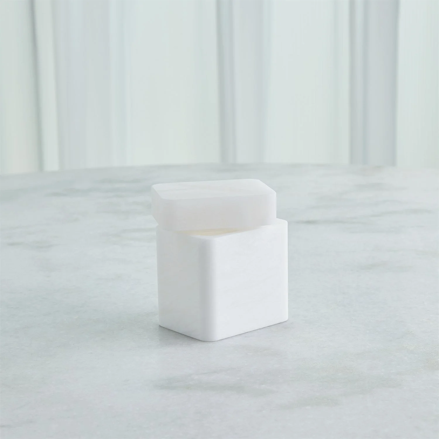 Global Views Raggio Alabaster Box - White - Image 17