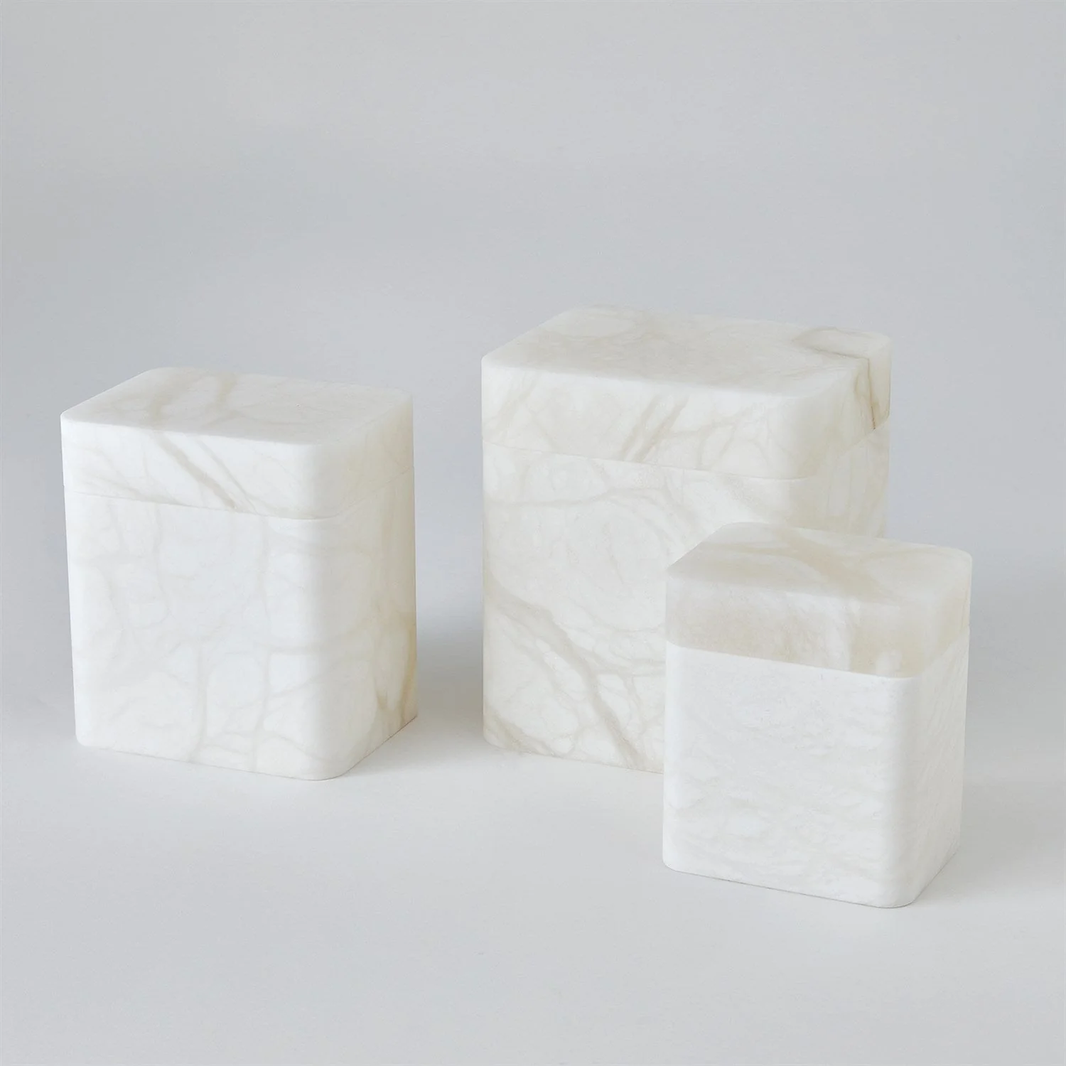 Global Views Raggio Alabaster Box - White - Image 7