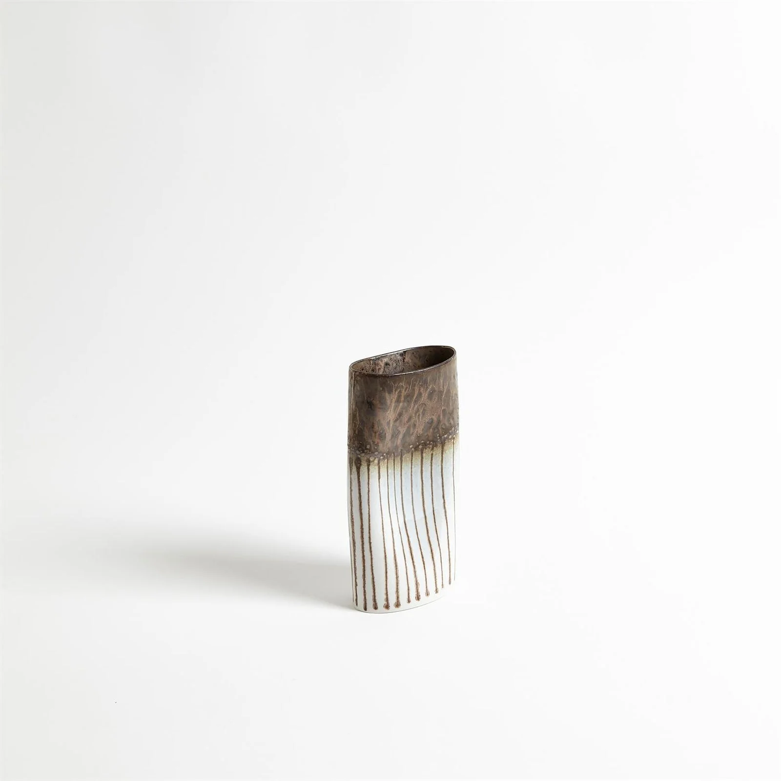 Global Views Reactive Bronze Stripe Oval Vase - Image 2