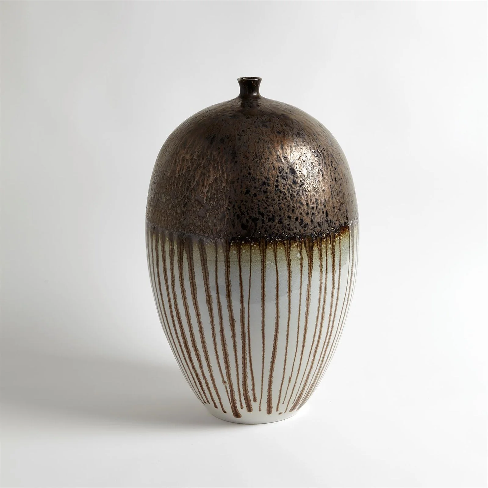 Global Views Reactive Bronze Stripe Vessel - Image 4
