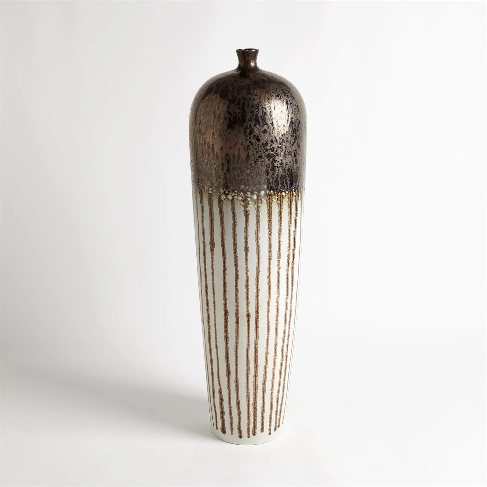 Global Views Reactive Bronze Stripe Vessel - Image 5
