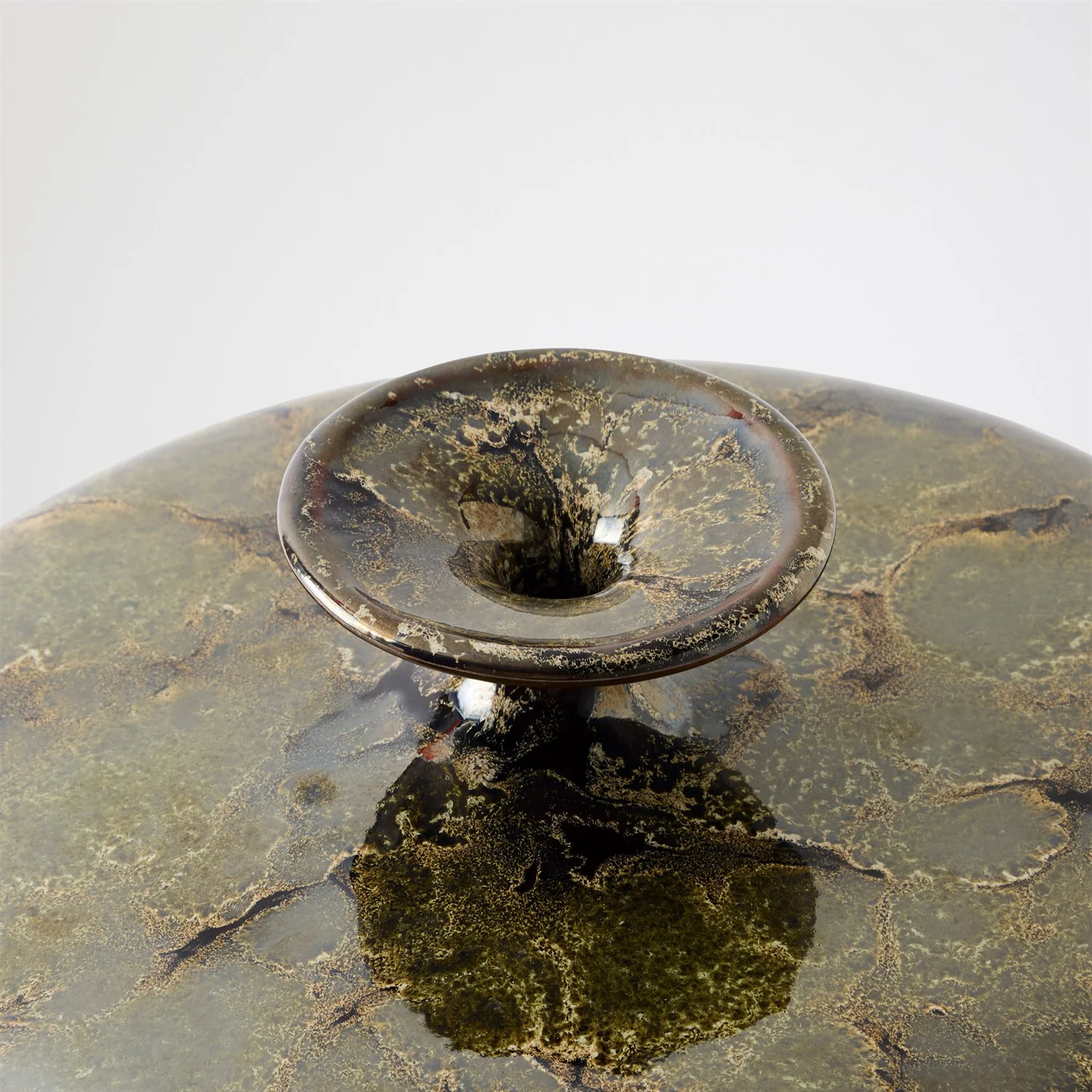 Global Views Reactive Green Tapered Neck Vase - Image 2