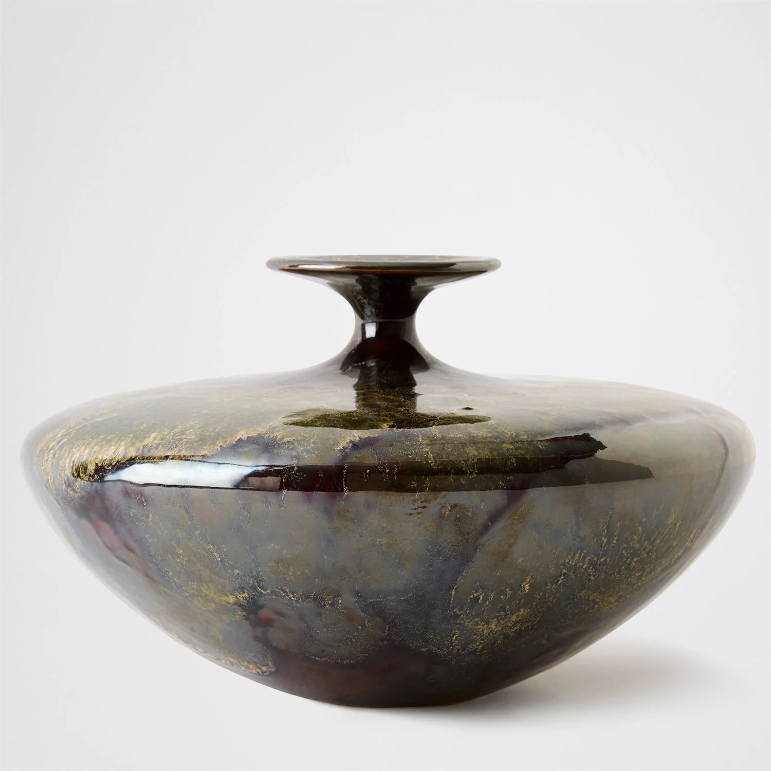Global Views Reactive Green Tapered Neck Vase - Image 4