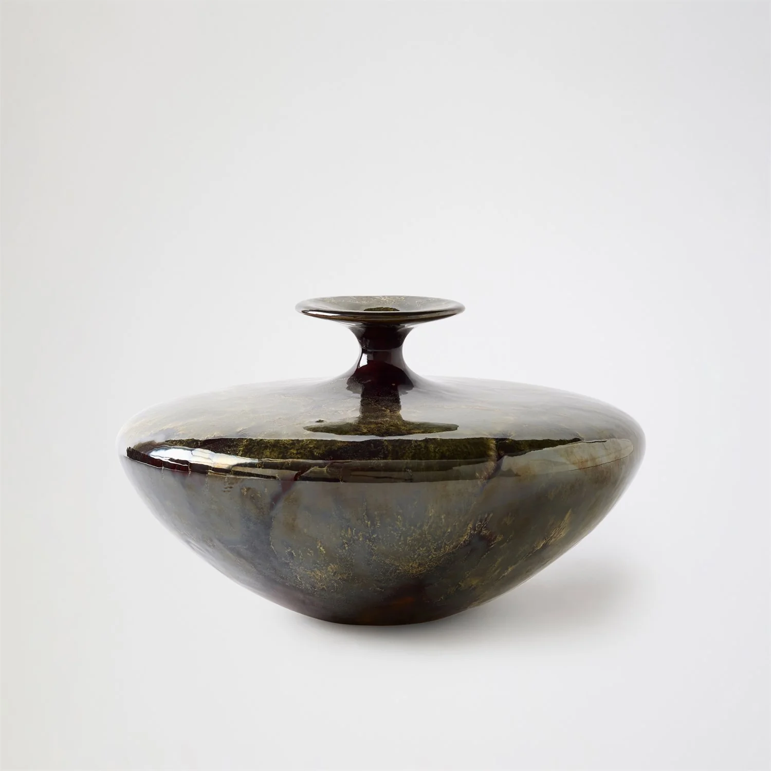 Global Views Reactive Green Tapered Neck Vase - Image 5