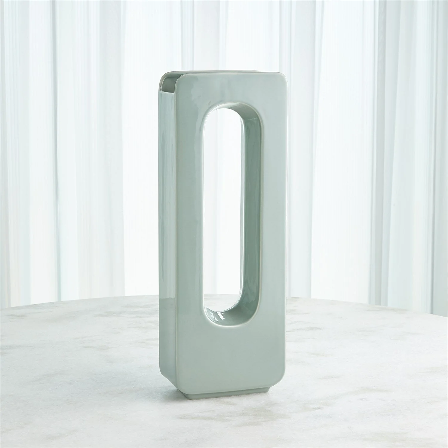 Global Views Lambs Ear Rectangle Vase Clearance - Image 2