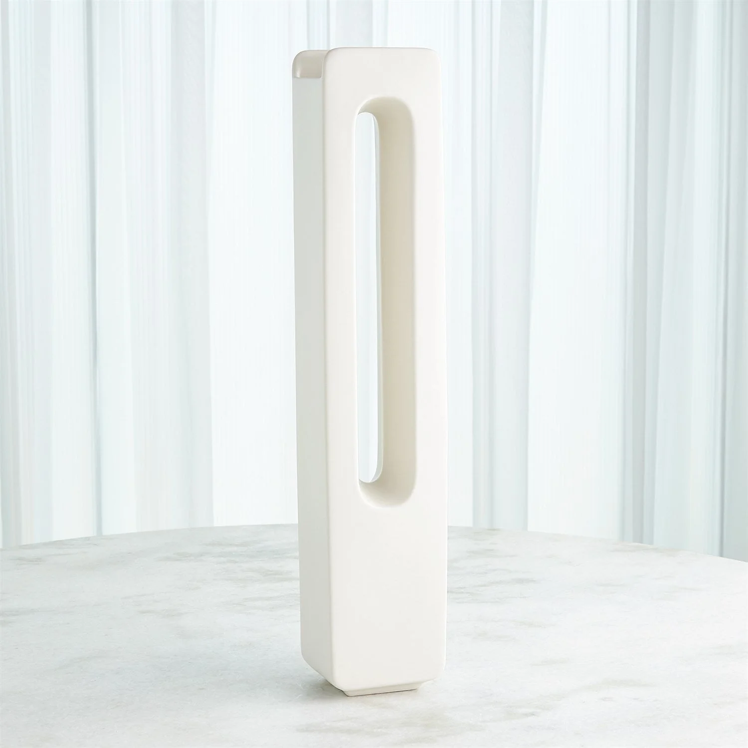 Global Views White Rectangle Vase Clearance - Image 4