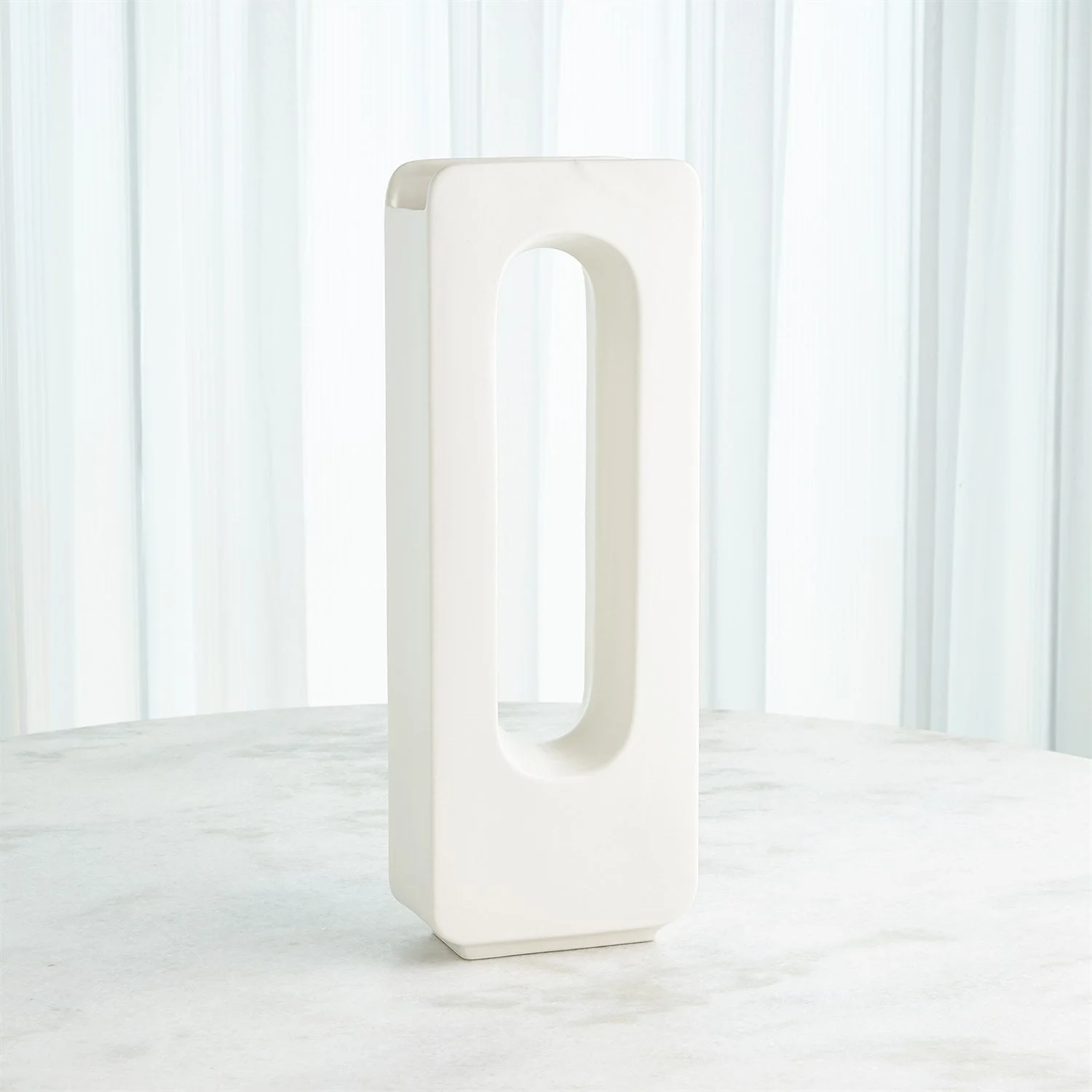 Global Views White Rectangle Vase Clearance - Image 6