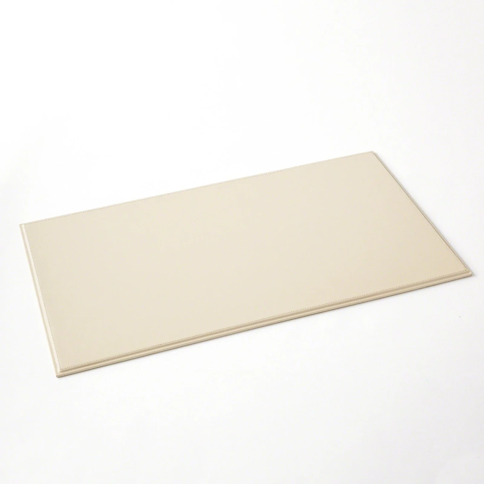 Global Views Refined Leather Desk Blotter-Ivory - Image 2