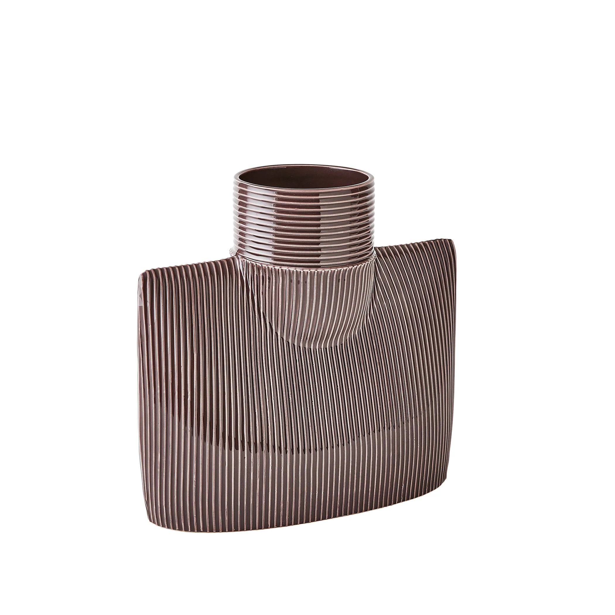 Global Views Ribbed Collar Vase Plum - Image 8