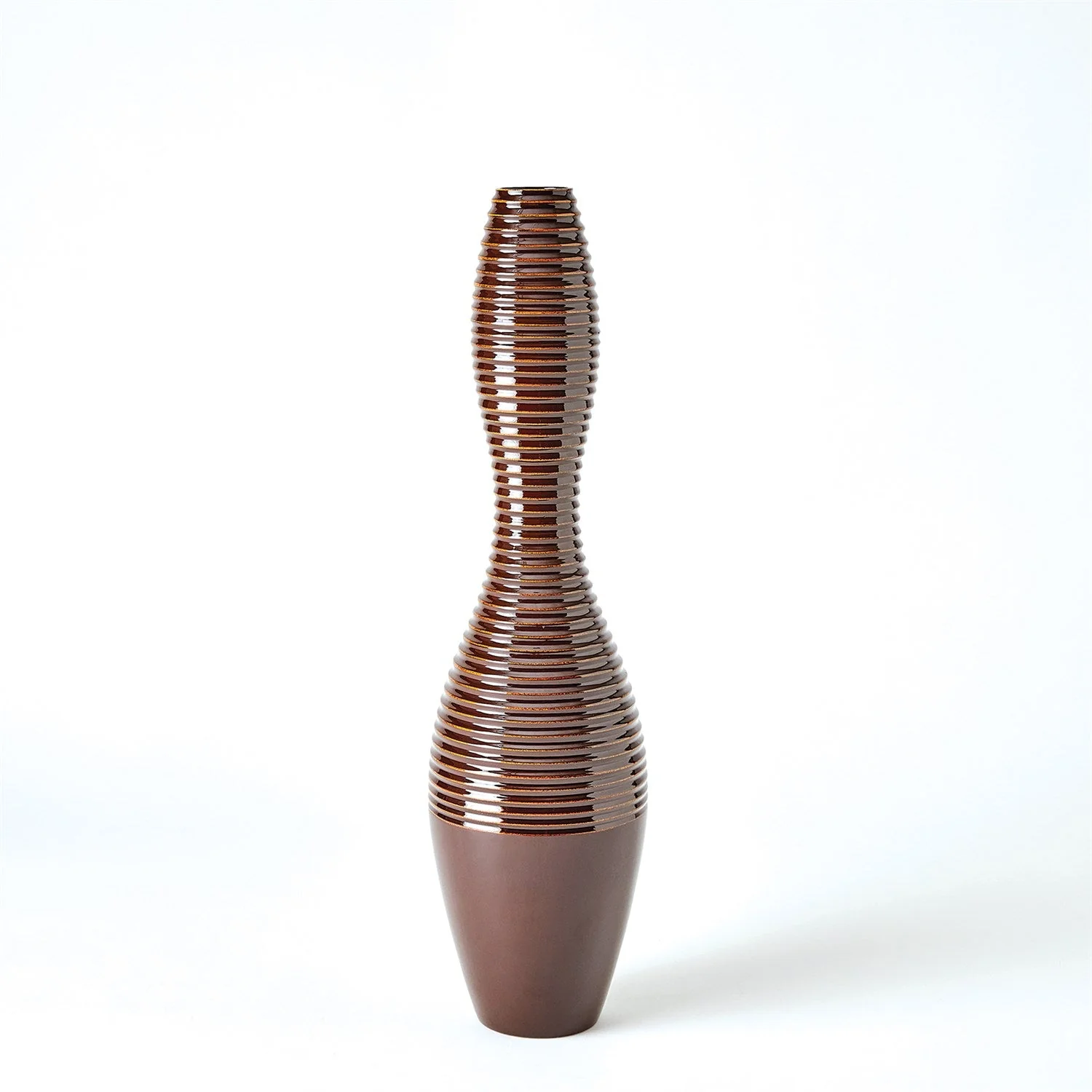 Global Views Ribbed Vases & Bottle - Garnet - Image 11