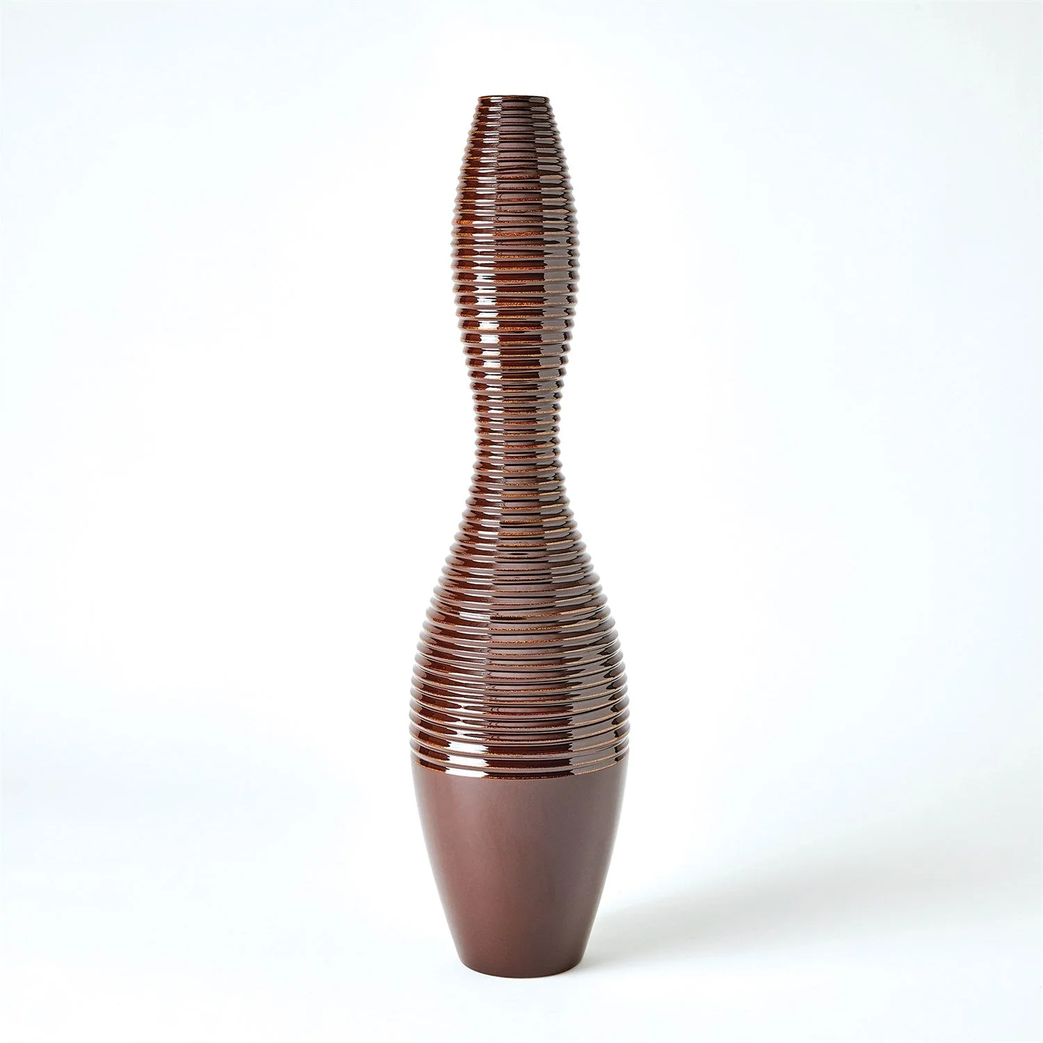 Global Views Ribbed Vases & Bottle - Garnet - Image 9