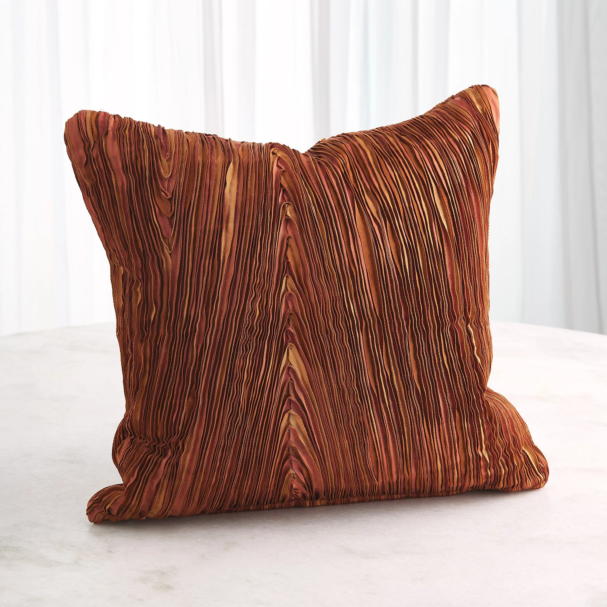 Global Views Ribbon Pillow Rust - Image 4