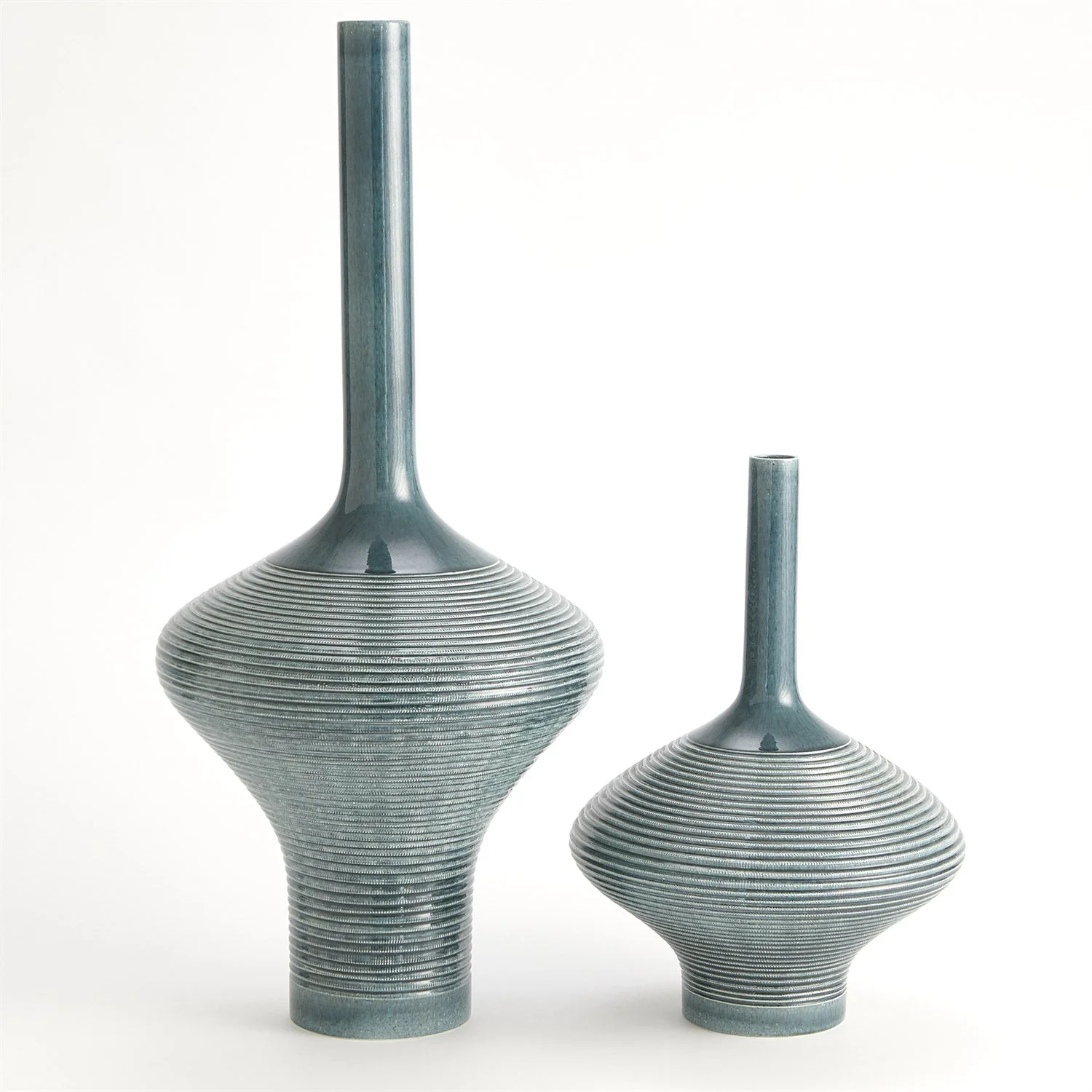 Global Views Ridged Bottle - Azure - Image 3