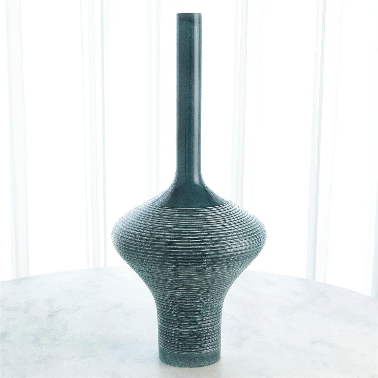 Global Views Ridged Bottle - Azure - Image 4