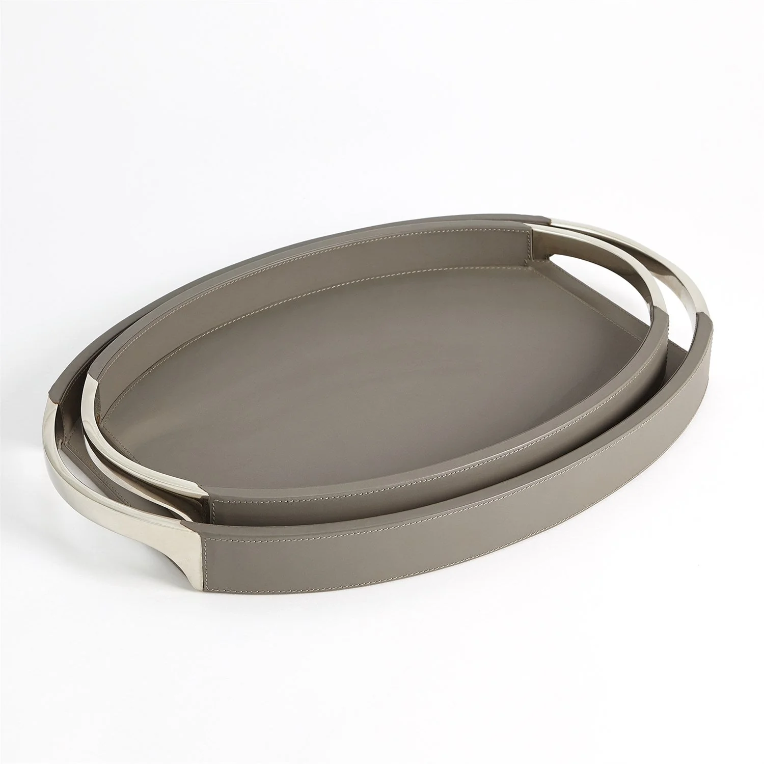 Global Views Roberts Tray - Fossil Grey - Image 2