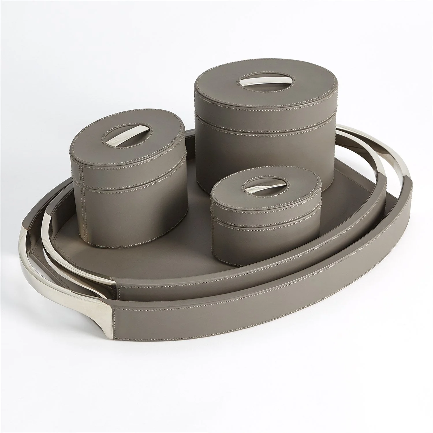 Global Views Roberts Tray - Fossil Grey - Image 3
