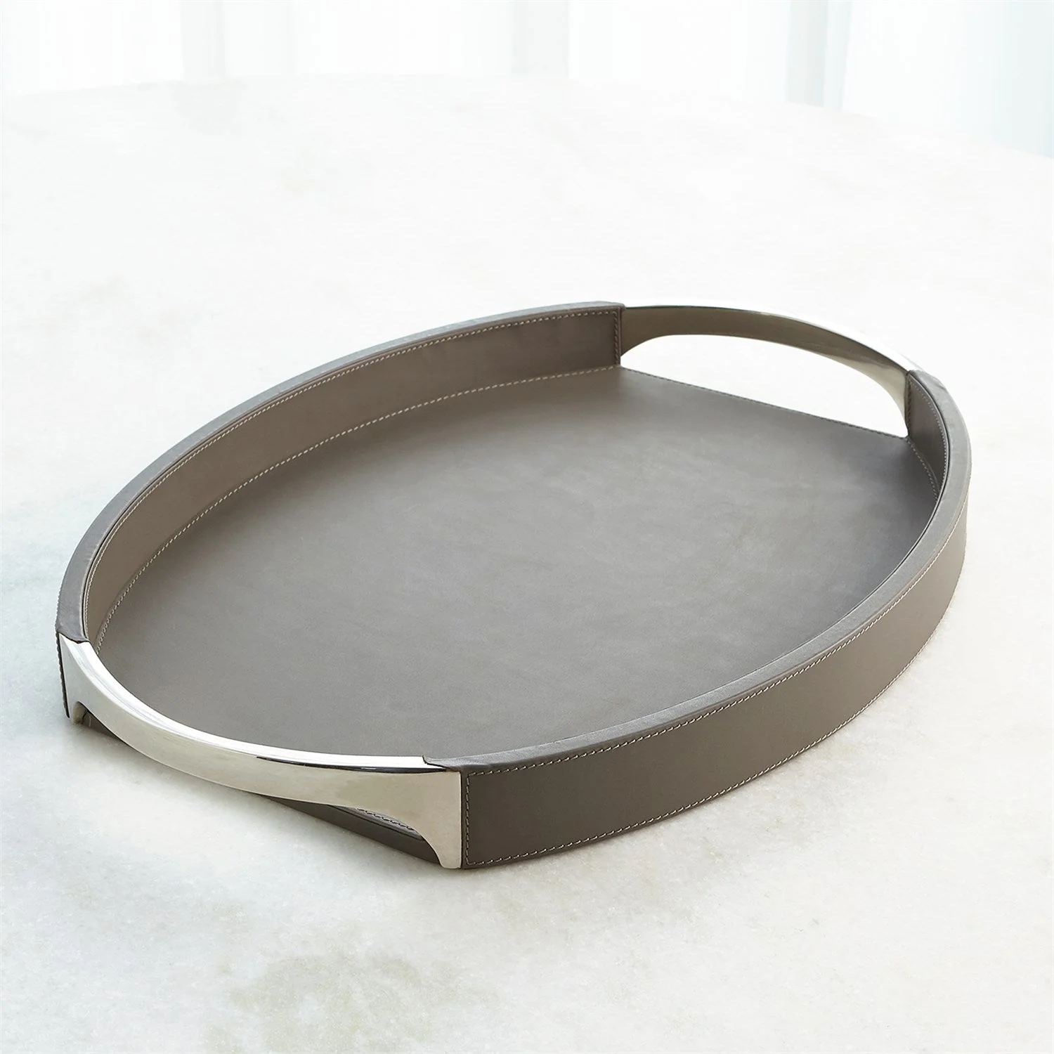 Global Views Roberts Tray - Fossil Grey - Image 4