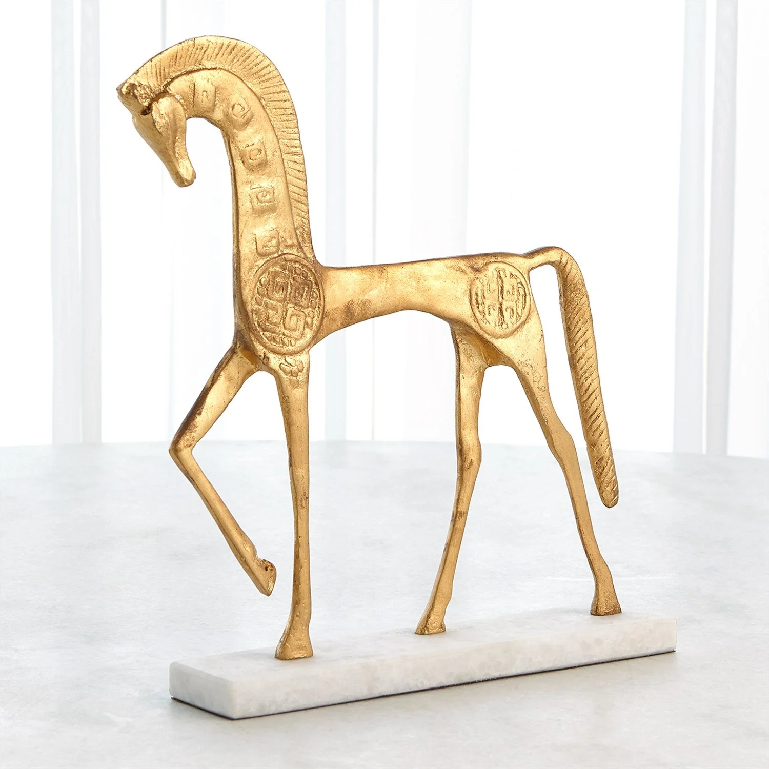 Global Views Roman Horse - Gold - Image 3