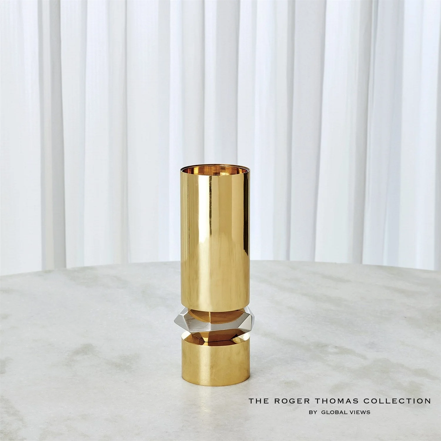 Global Views Romano Brass Candle Holder - Image 11