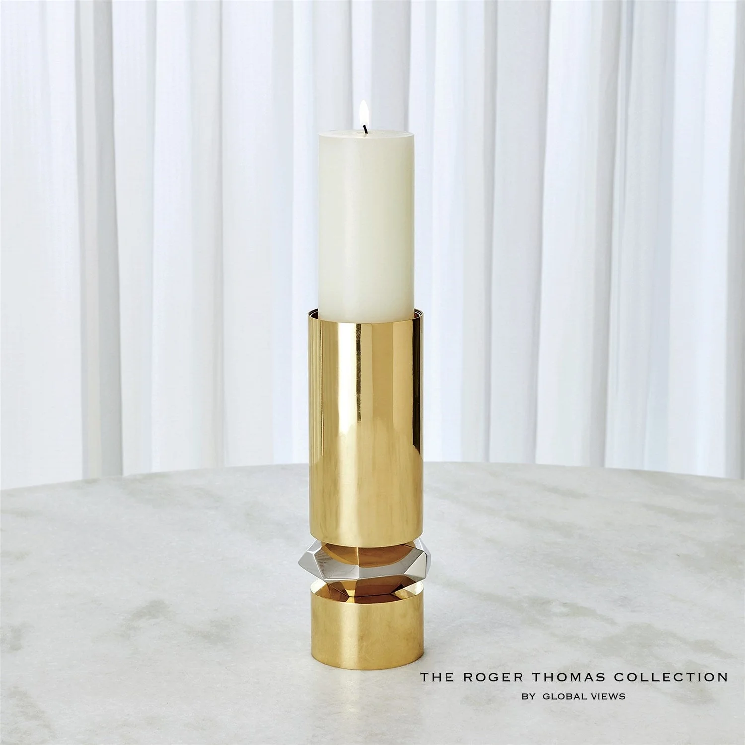 Global Views Romano Brass Candle Holder - Image 12