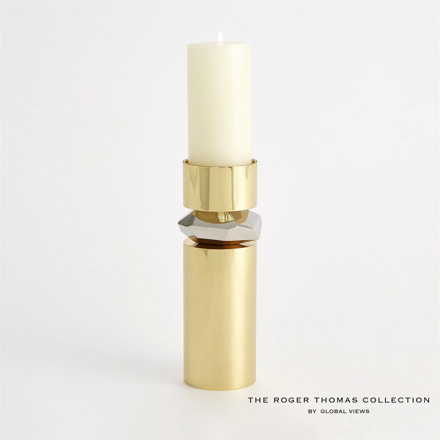 Global Views Romano Brass Candle Holder - Image 15