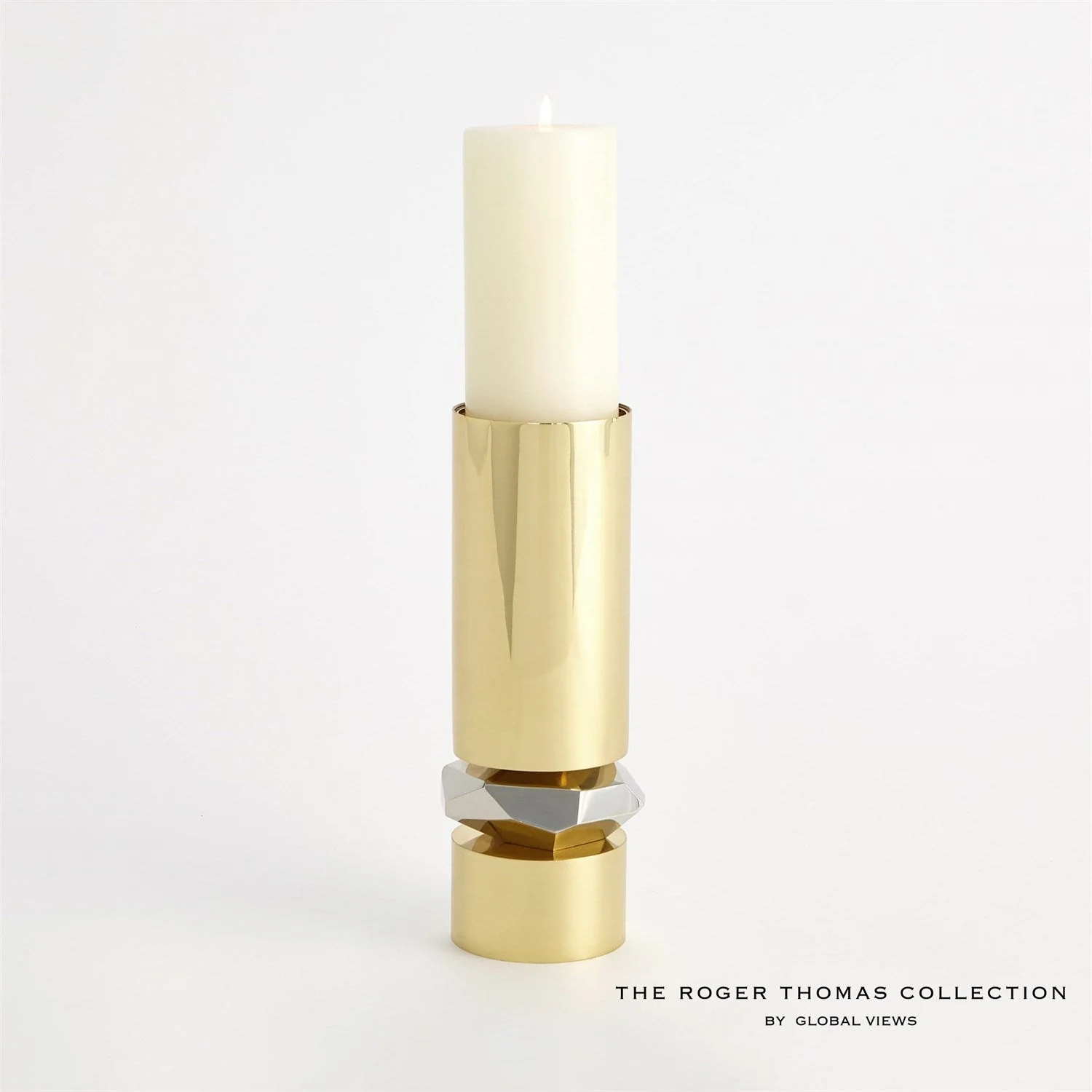 Global Views Romano Brass Candle Holder - Image 16