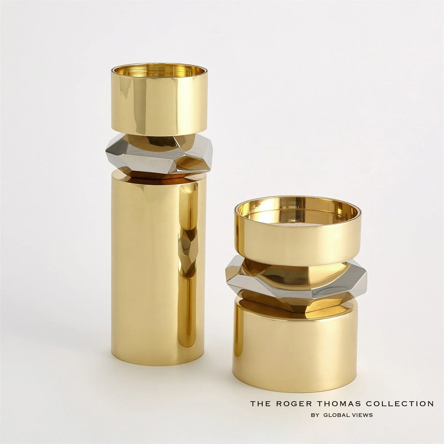 Global Views Romano Brass Candle Holder - Image 2