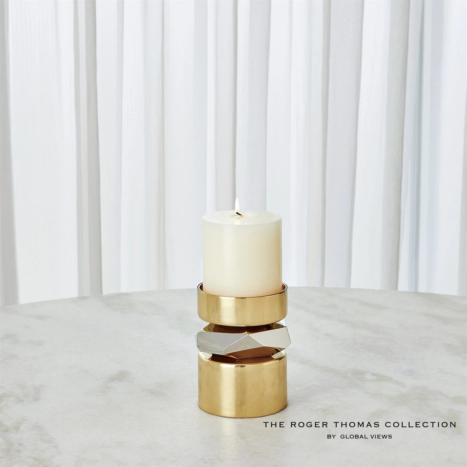 Global Views Romano Brass Candle Holder - Image 6