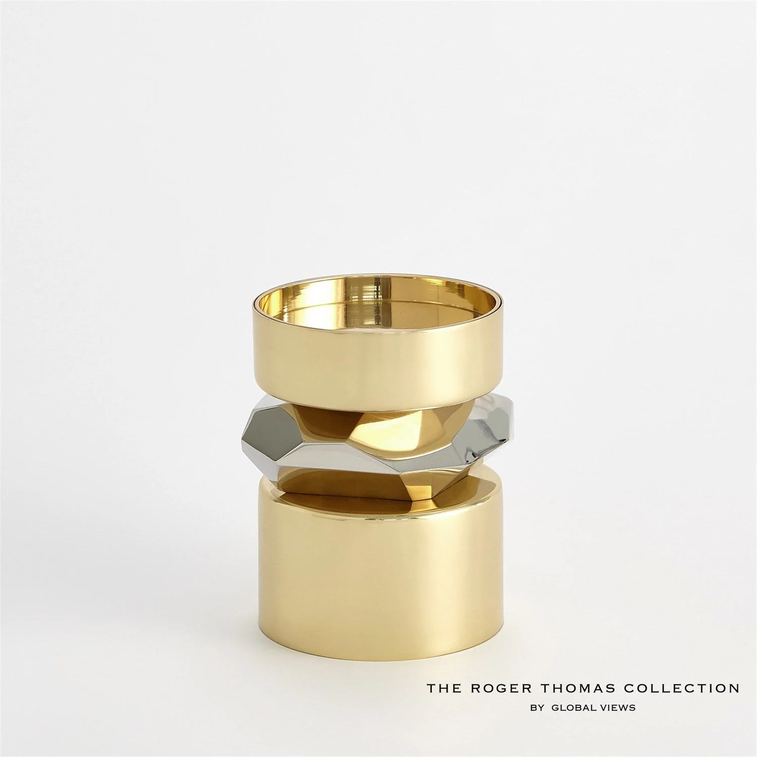 Global Views Romano Brass Candle Holder - Image 7